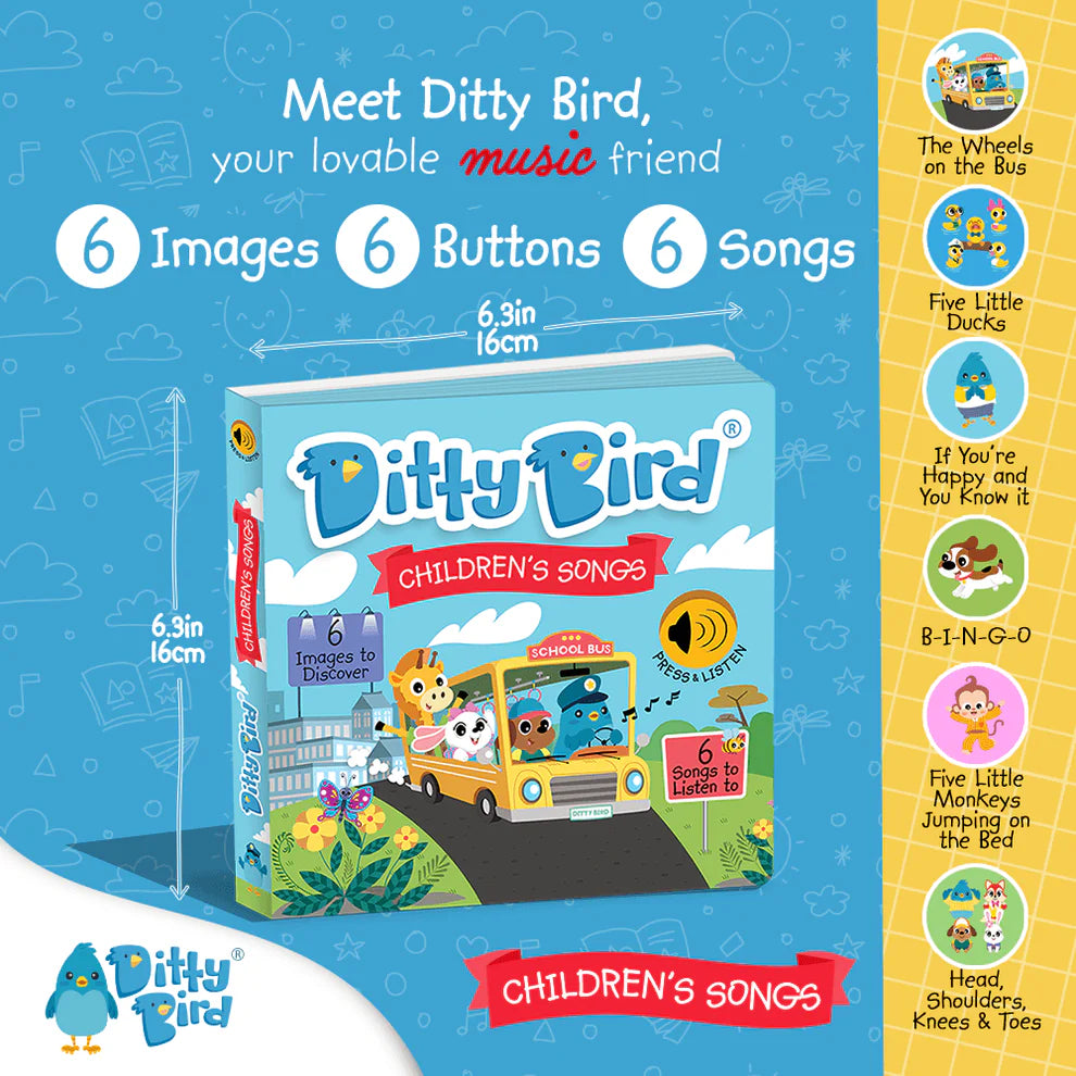 DITTY BIRD-CHILDREN'S SONGS-RECHARGEABLE MUSICAL BOOK