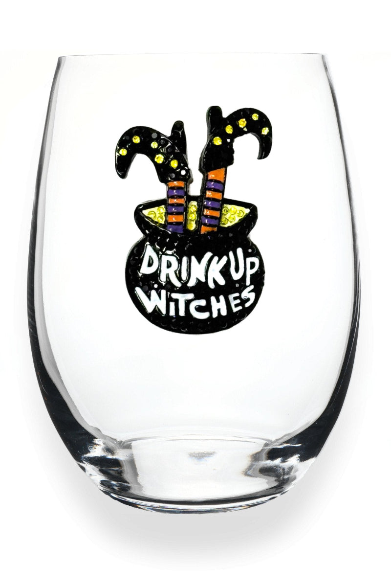 Drink Up Witches Stemless Wine Glass