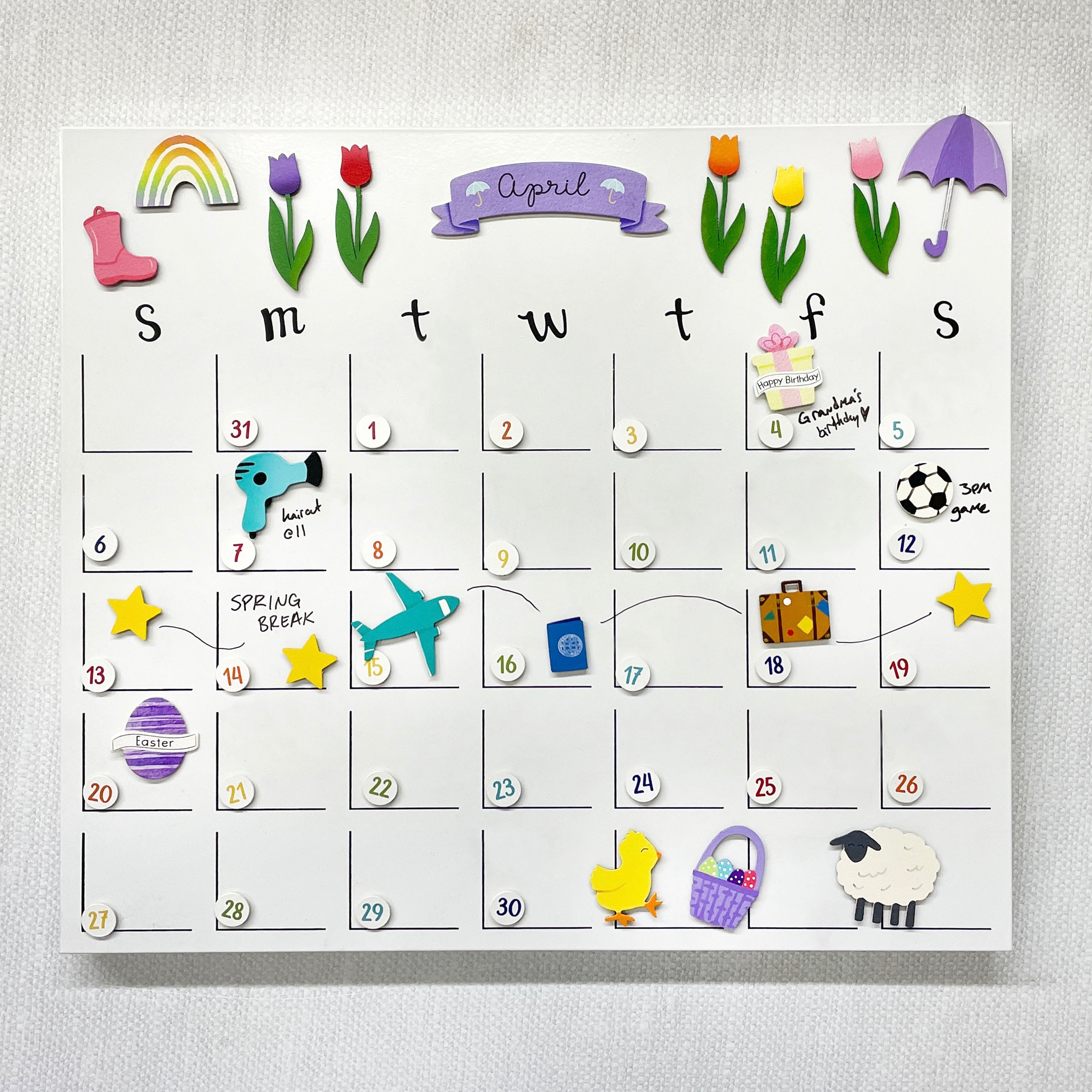 HOLIDAY CALENDAR MAGNETS SET OF 7