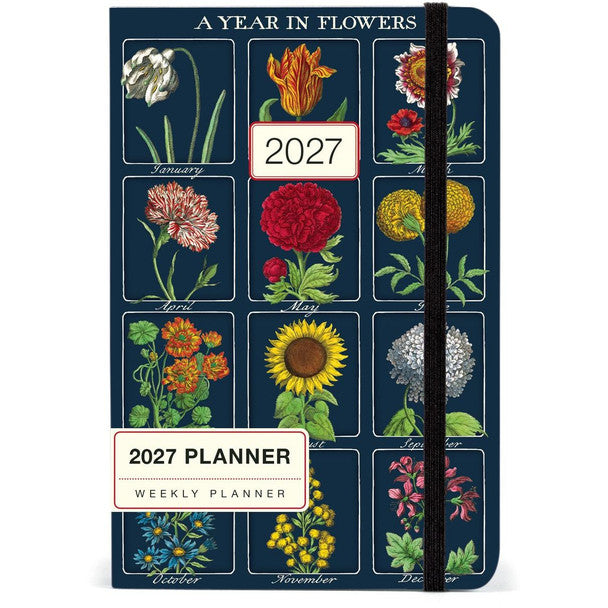 2027 YEAR IN FLOWERS 4X6" PLANNER-ELASTIC CLOSURE