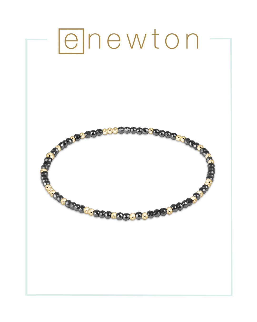 Hope Unwritten Silver Faceted Hematite 2mm Bead Bracelet
