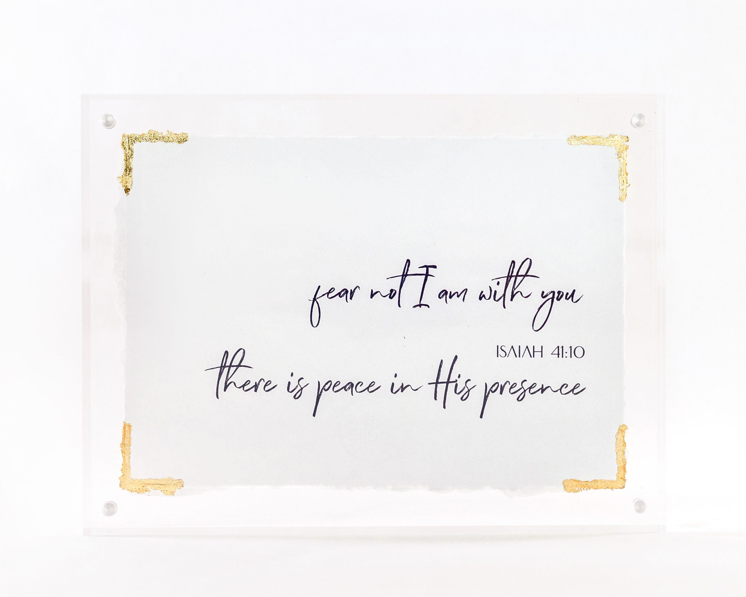 6" x 8" Acrylic Frame w/ Gold Accents - God Promises