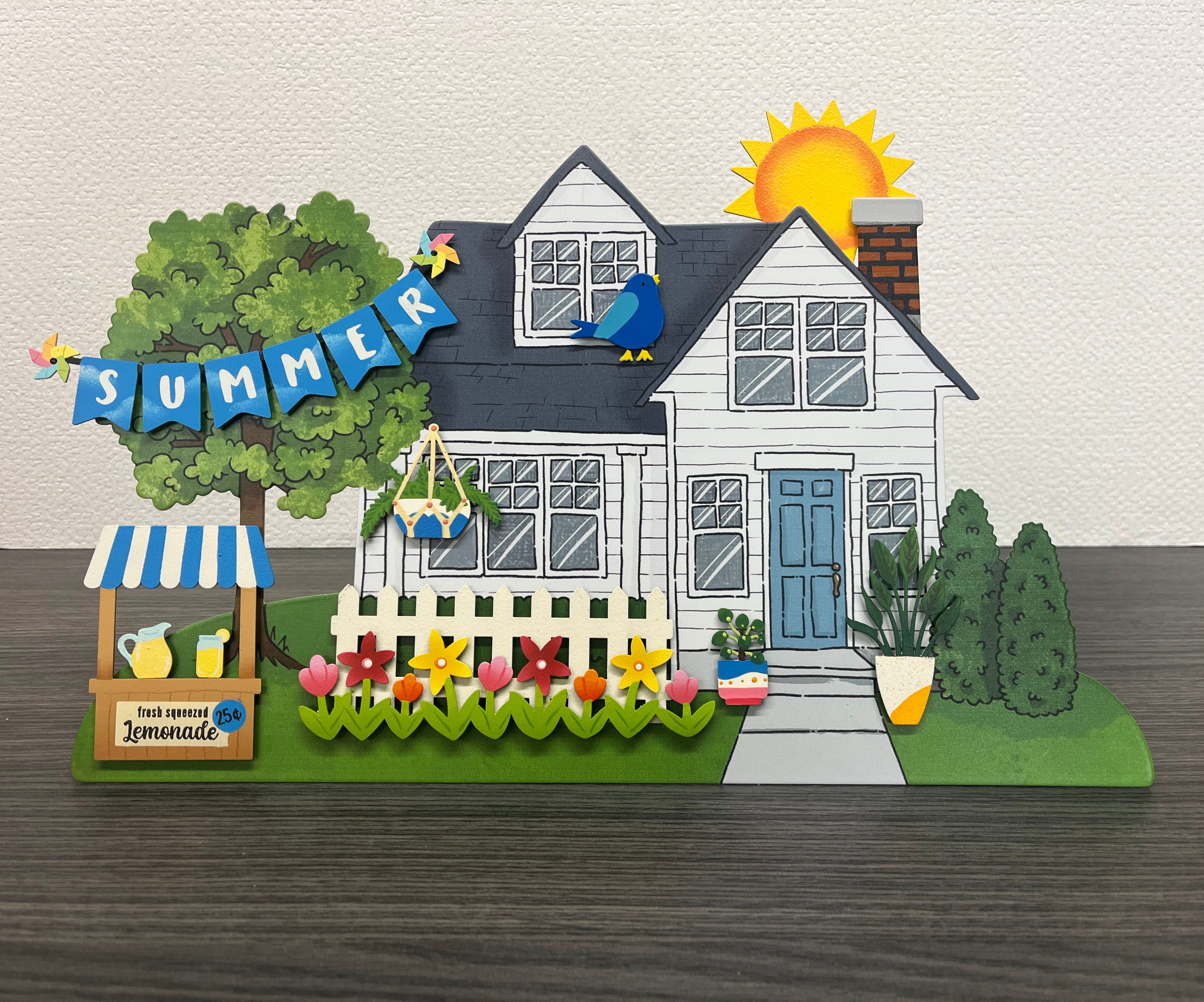 "SUMMER" BANNER W/PINWHEELS MAGNET