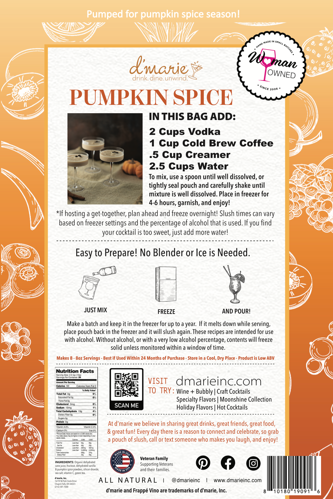 Pumpkin Spice 10 oz Slush Mix