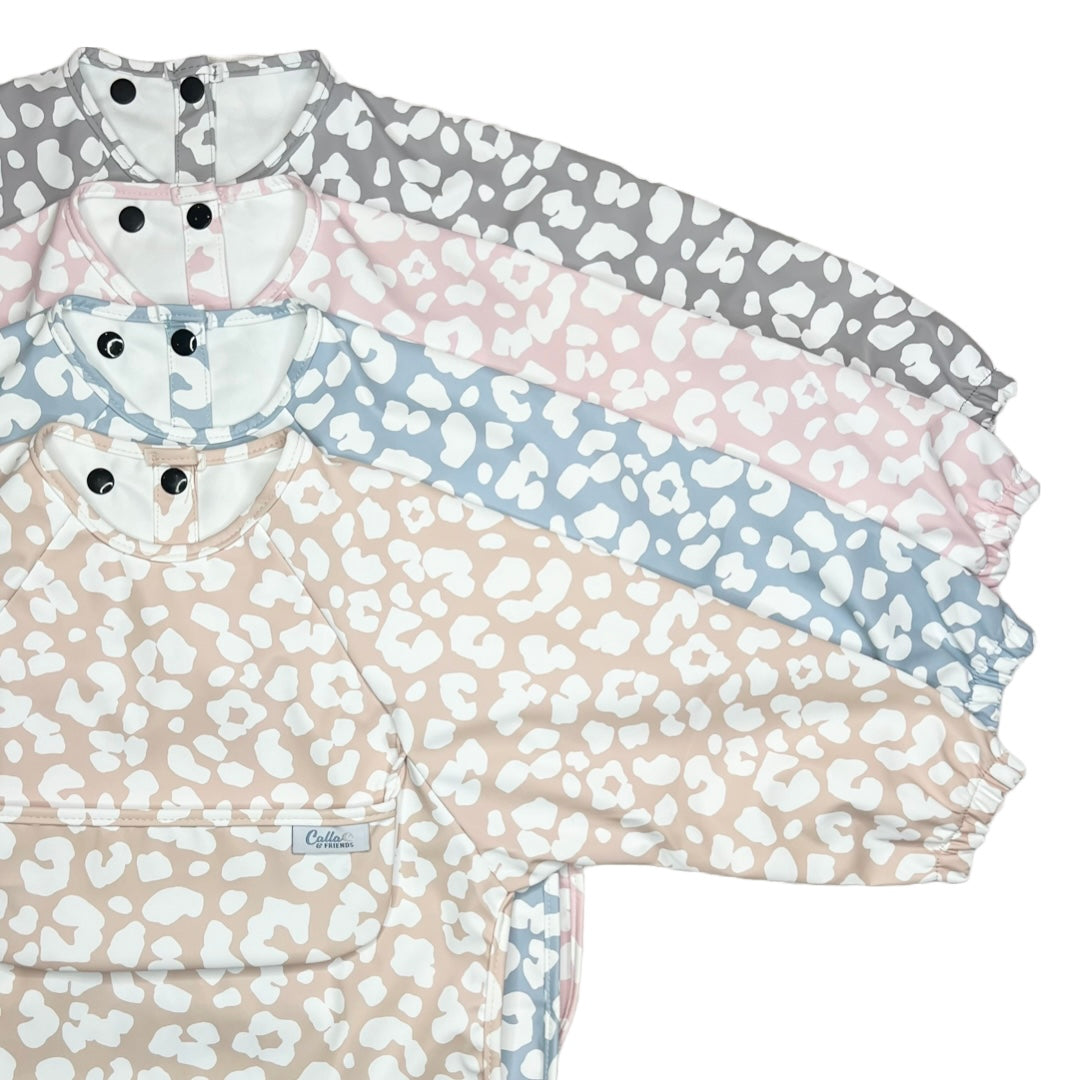 THE GRAYSON LONG SLEEVE BIB-LEOPARD-PETAL PINK