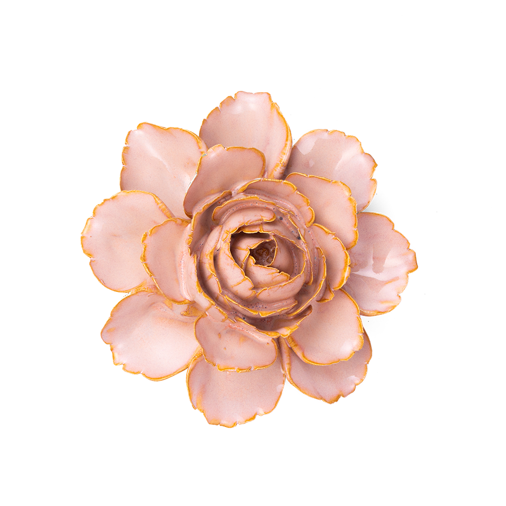 Ceramic Flower Collection Rose Pink Camellia