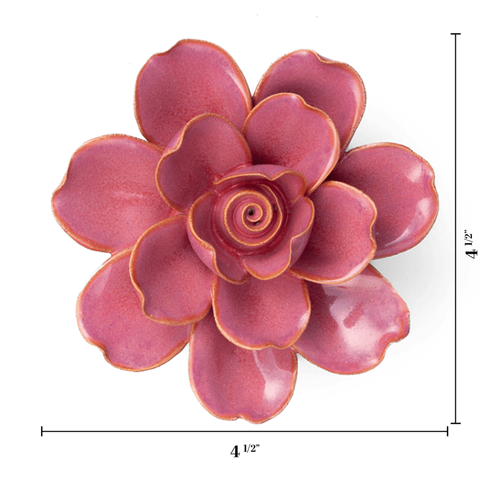 CERAMIC FLOWER-BLUSH PINK TAHITIAN GARDENIA