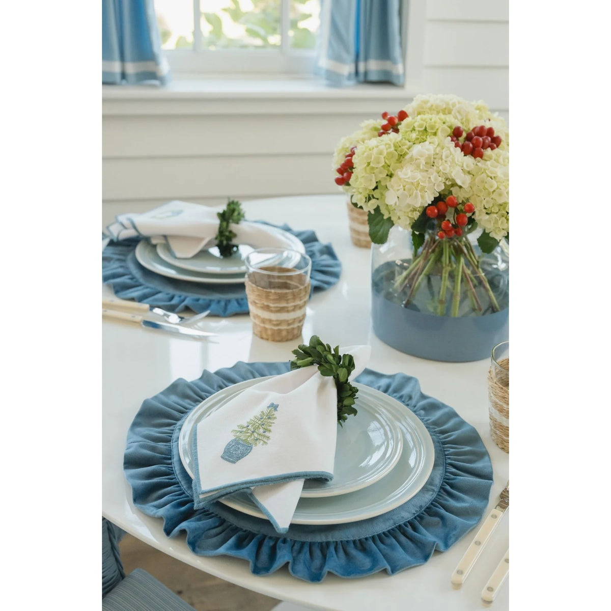 BOXWOOD WREATH NAPKIN RINGS-SET OF 4