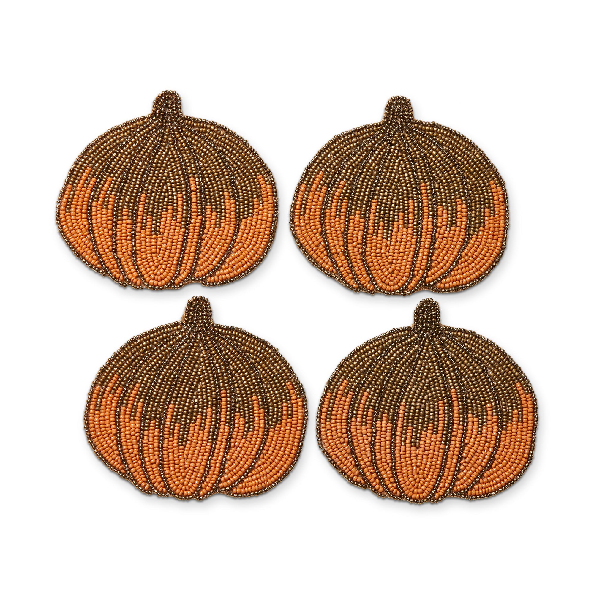 Pumpkin Beaded Coaster (set of 4)
