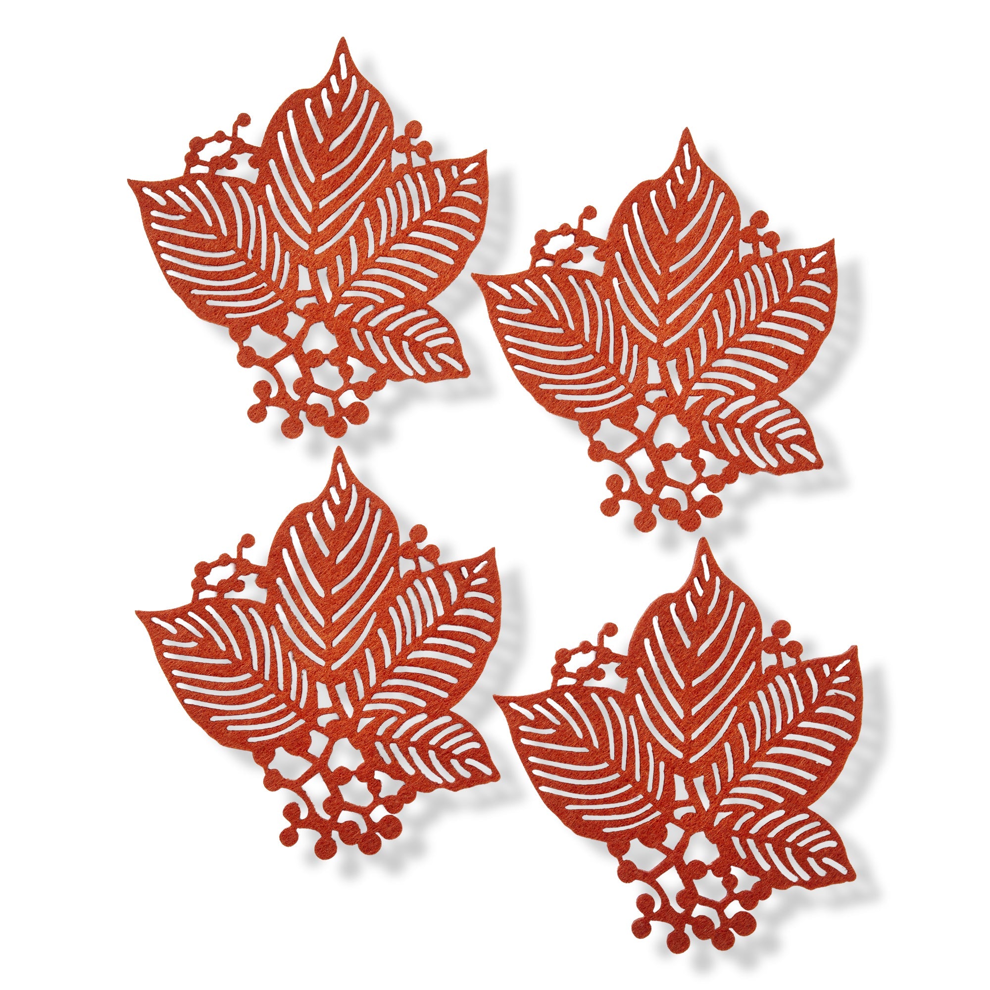 Leaf Berry Coaster (set of 4)