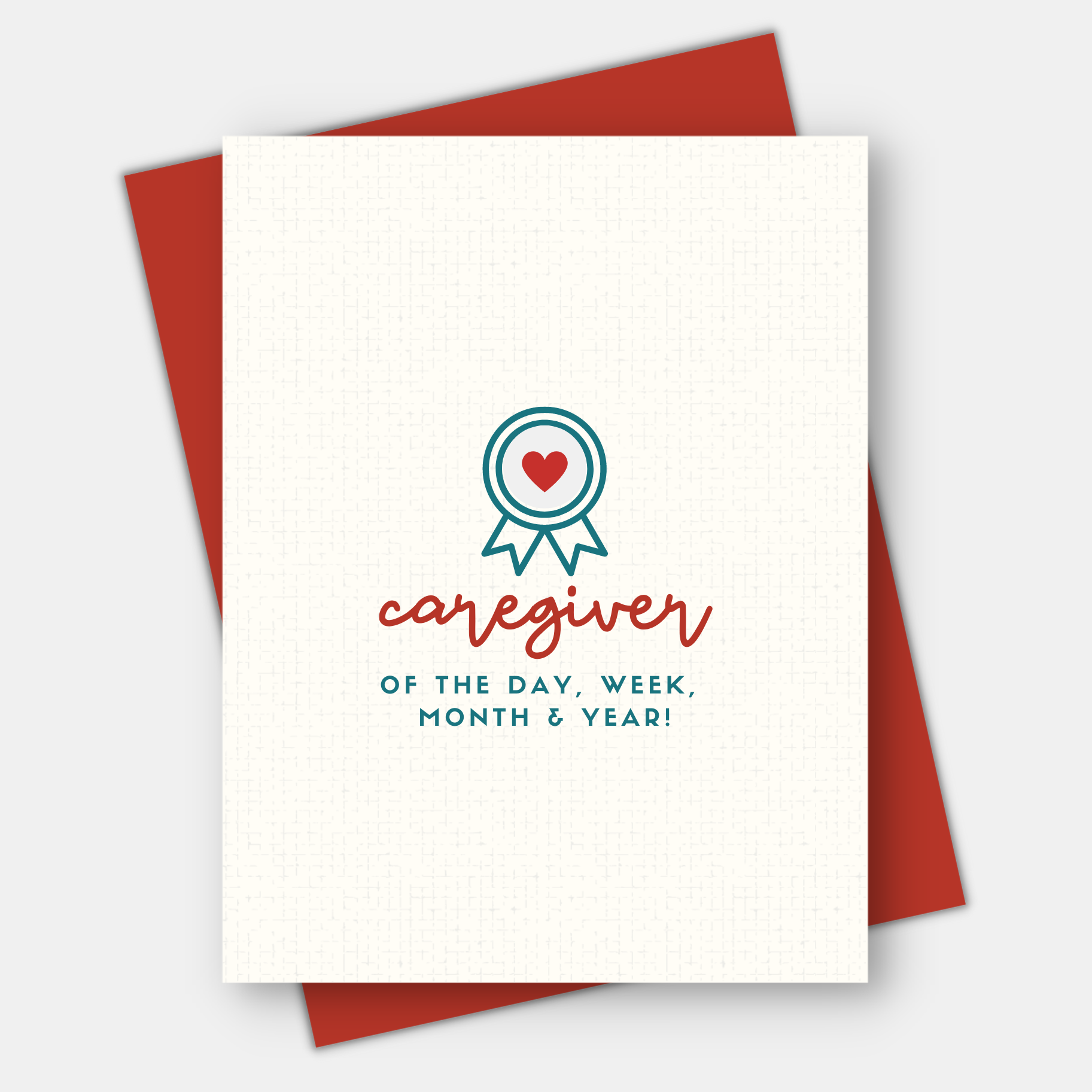 Caregiver of the Year, Gratitude Card