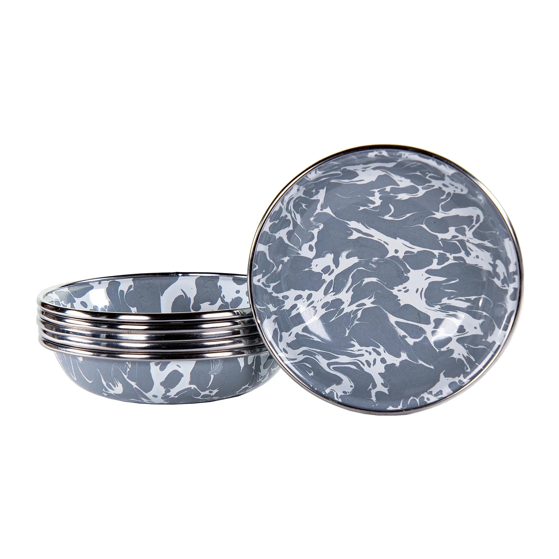 Grey Swirl Tasting Dish Set - Boxed