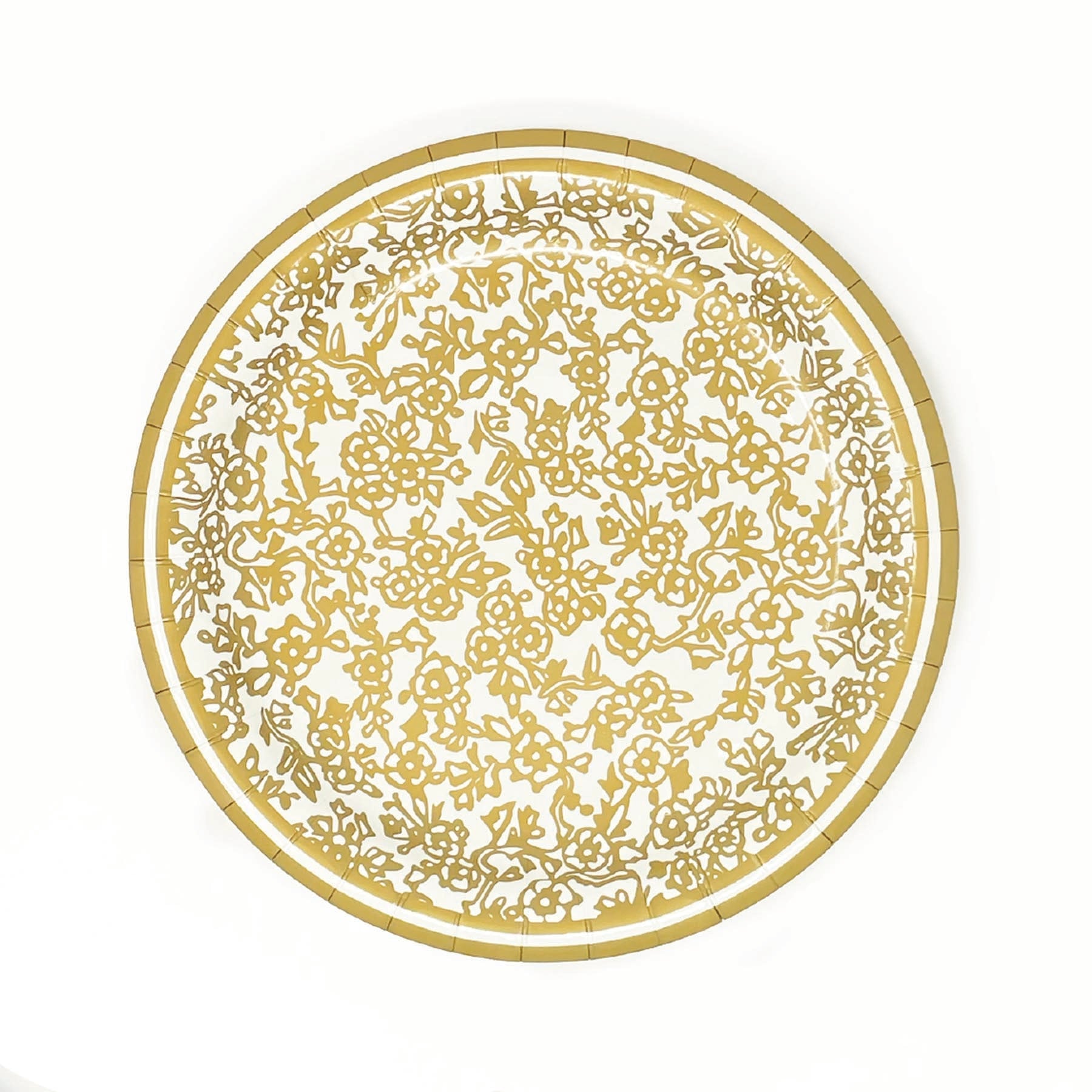Gold Chinoiserie Heavy Duty Paper 7" Plates (set of 8)