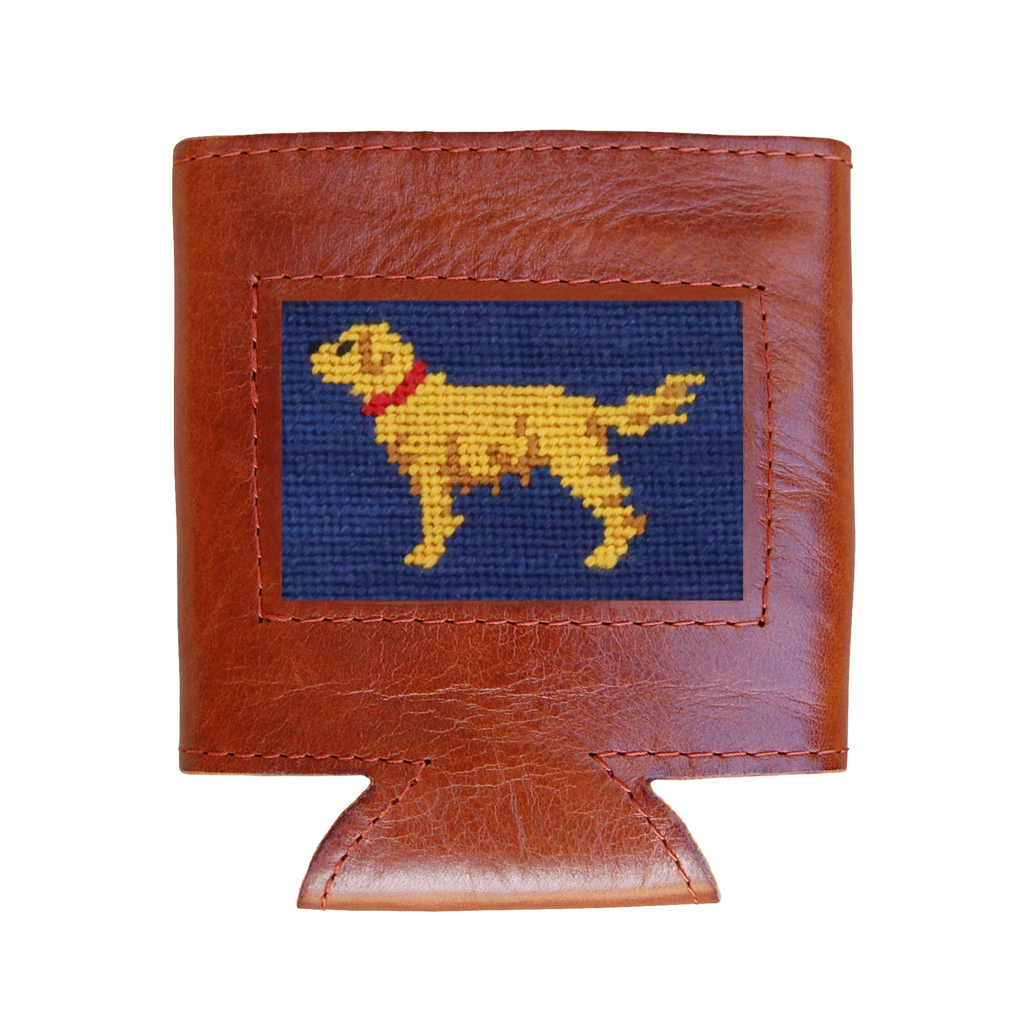 Golden Retriever (Classic Navy) - Needlepoint Can Cooler