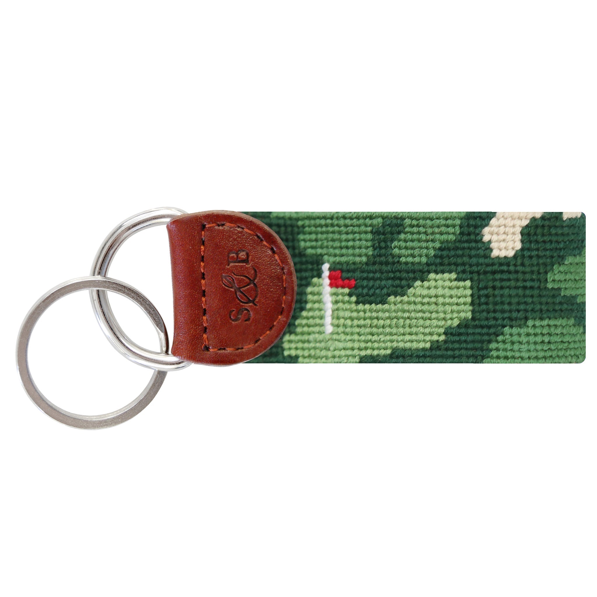 Camo Needlepoint Key Fob