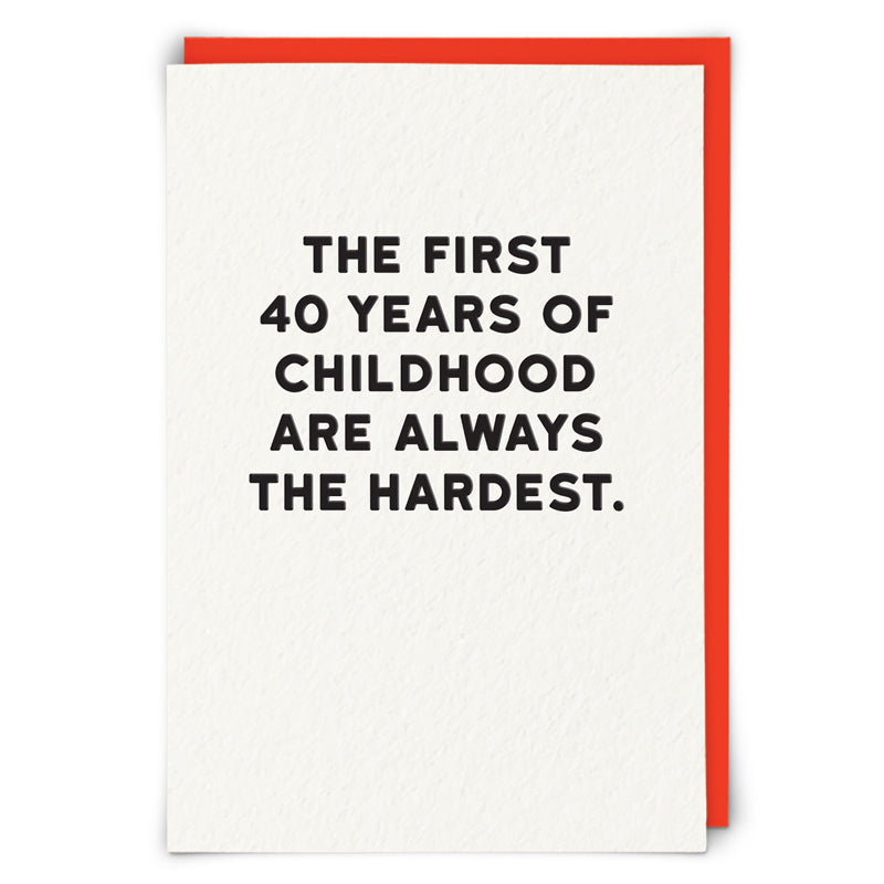 "First 40" Greeting Card