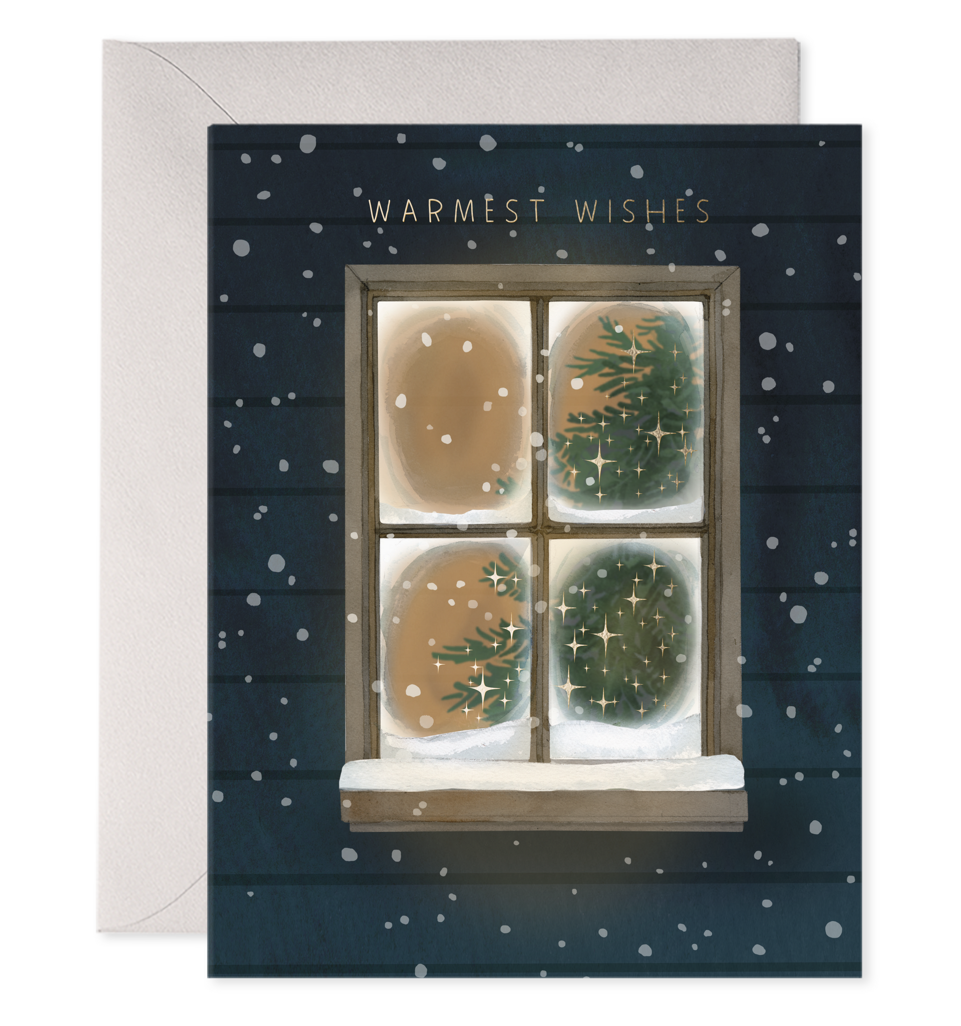FROSTY WINDOW-HOLIDAY GREETING CARD
