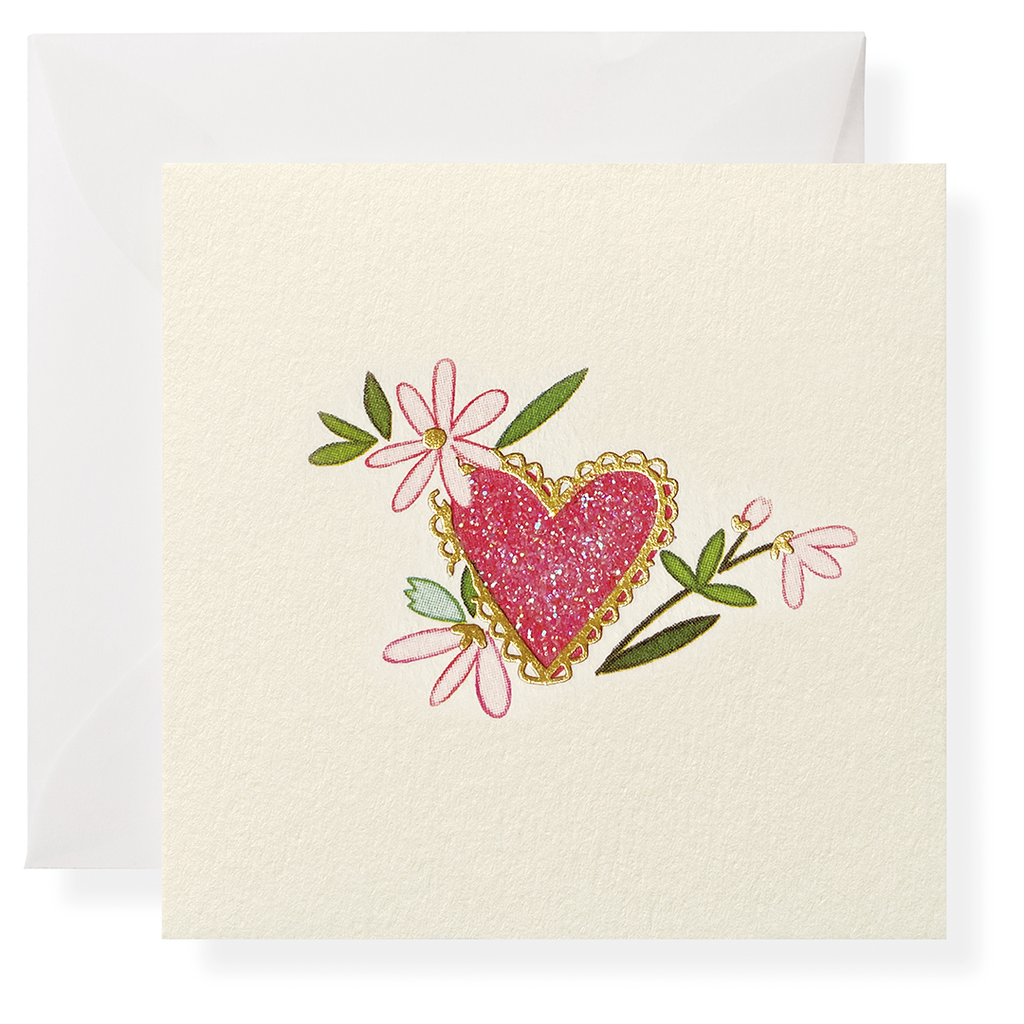 FLOWER HEART-GIFT ENCLOSURE CARD