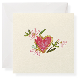 FLOWER HEART-GIFT ENCLOSURE CARD
