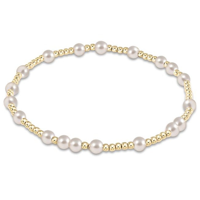 Extends - Hope Unwritten 4mm Bead Bracelet - Pearl