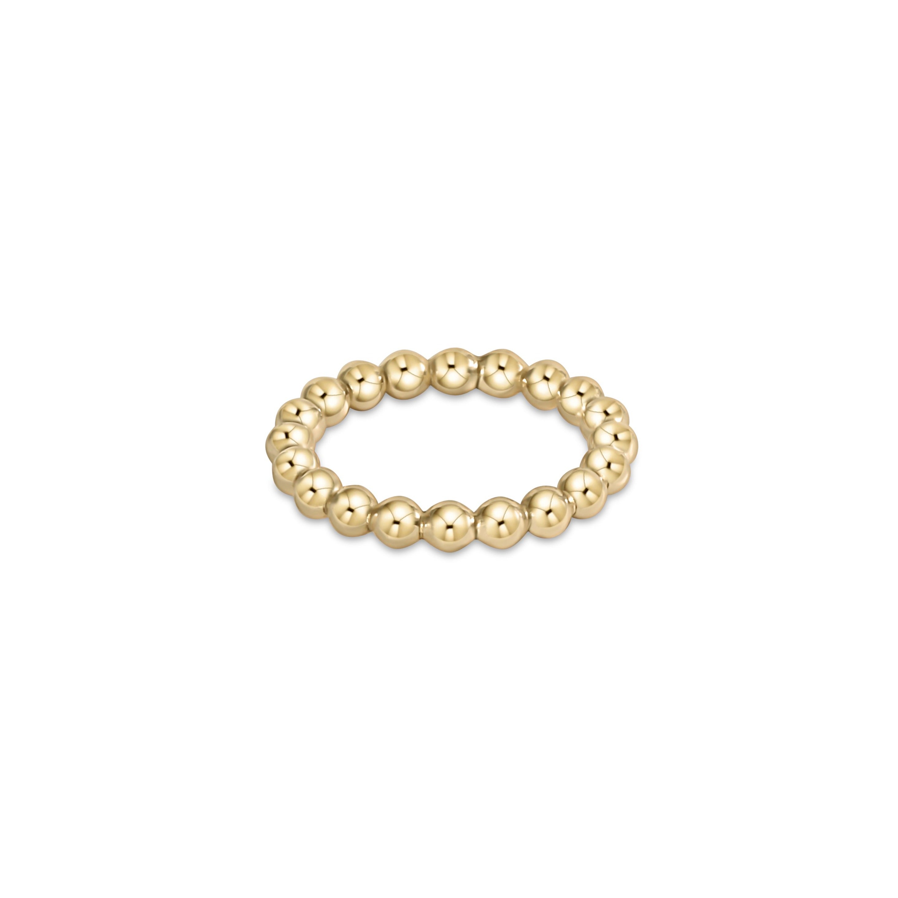 Classic Gold 3mm Bead Ring Size 8