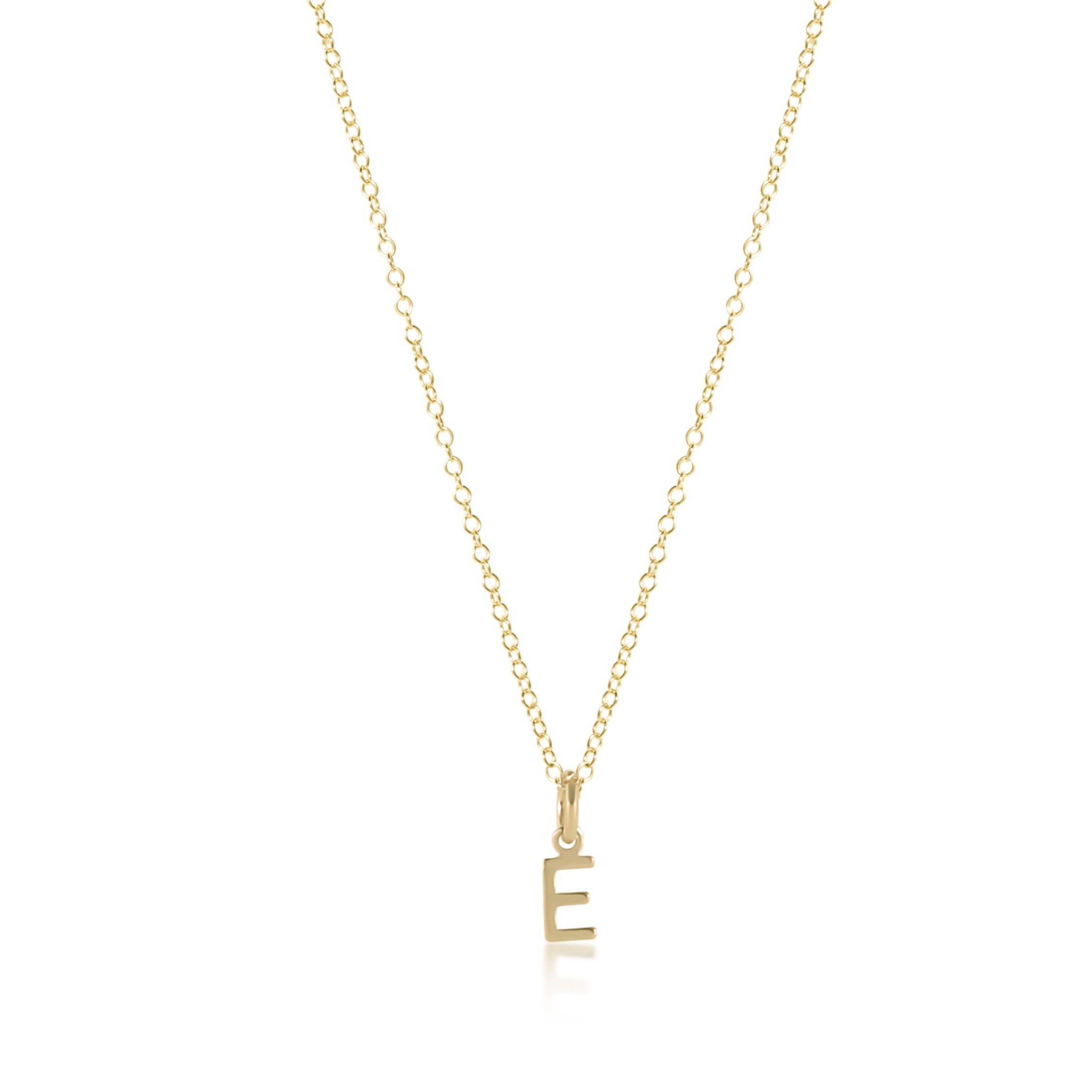 16" Necklace Gold - Love Gold Charm