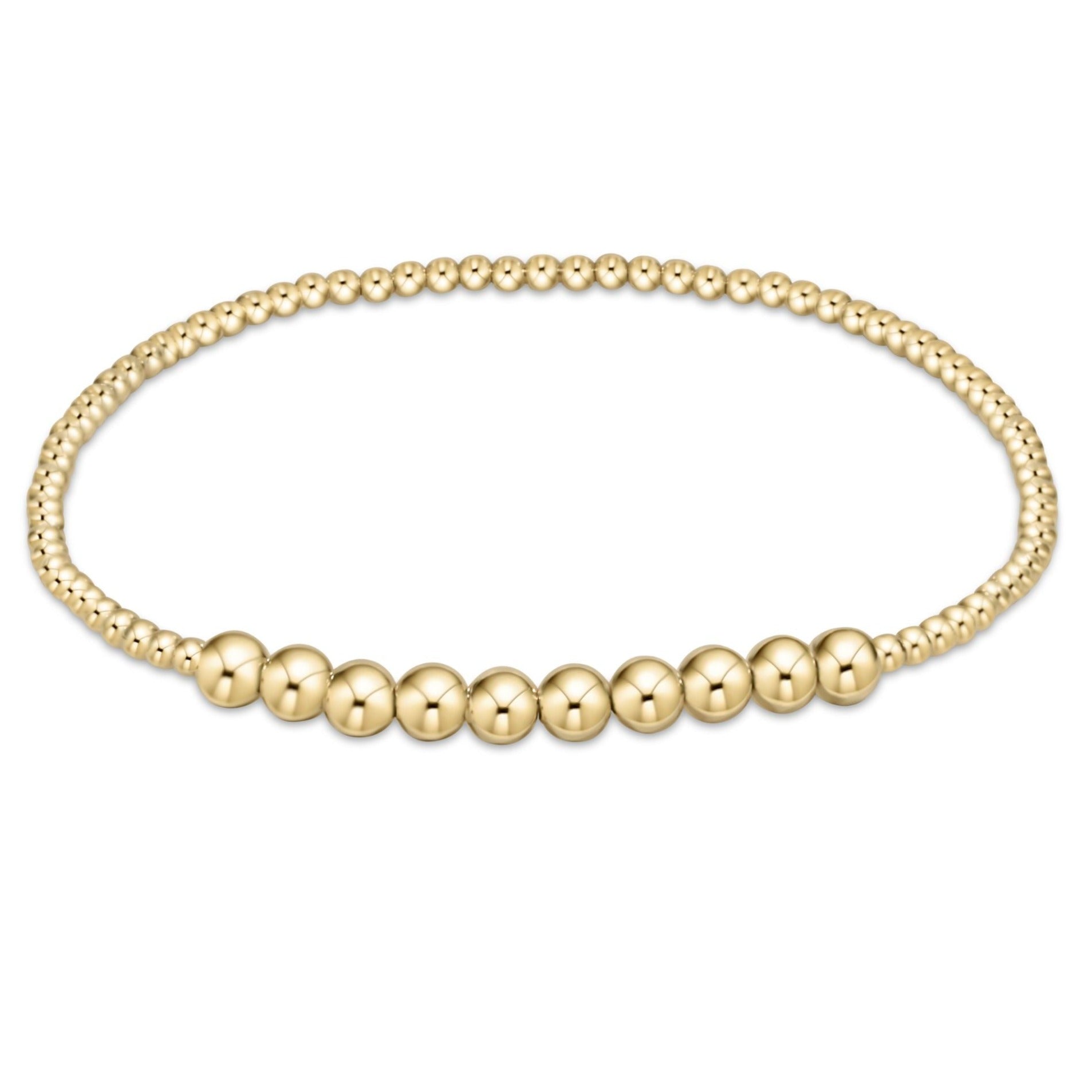 Dignity Beaded Bliss 2mm Bead Bracelet - 4mm Gold