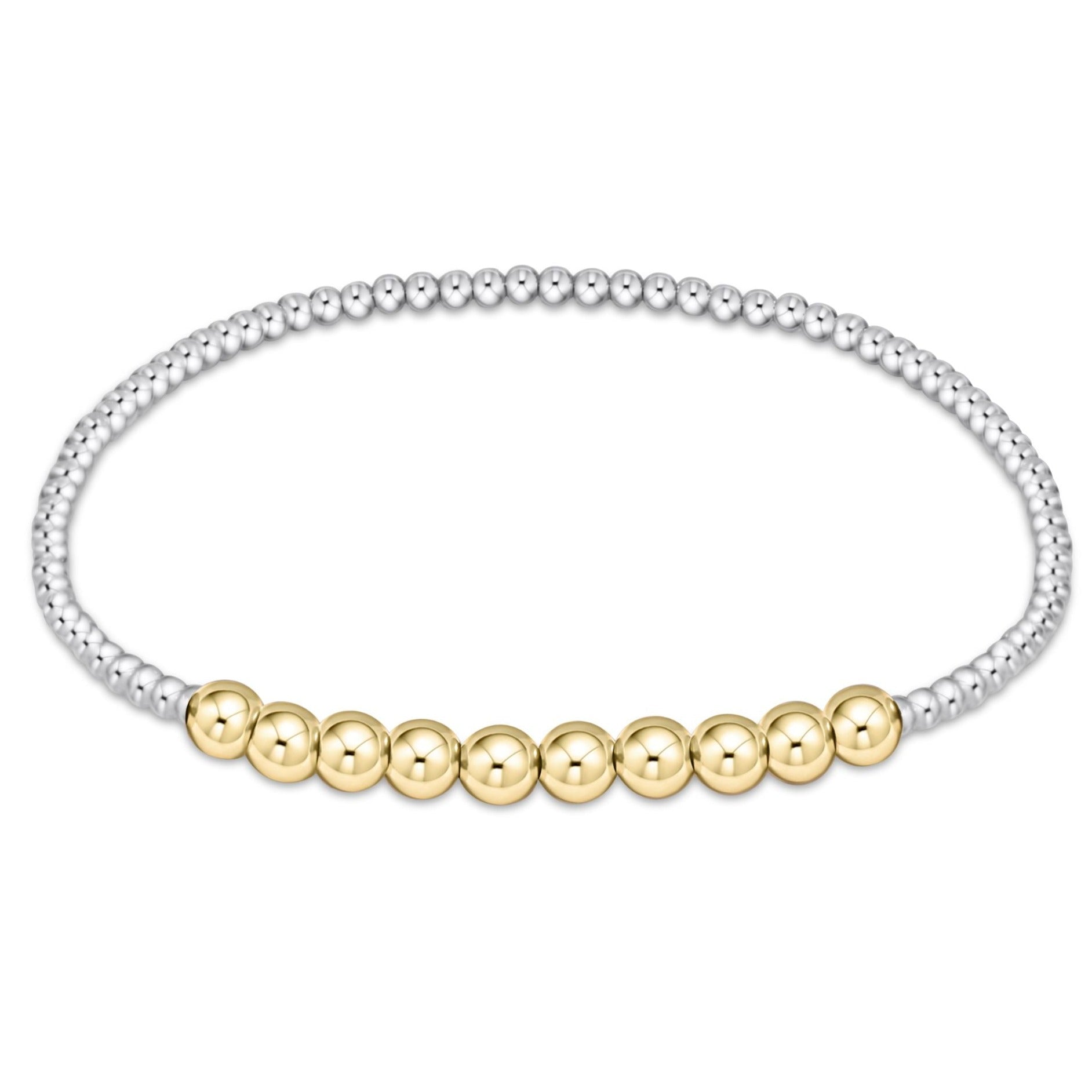 Classic Beaded Bliss 2.5mm Bead Bracelet - 5mm - Mixed Metal