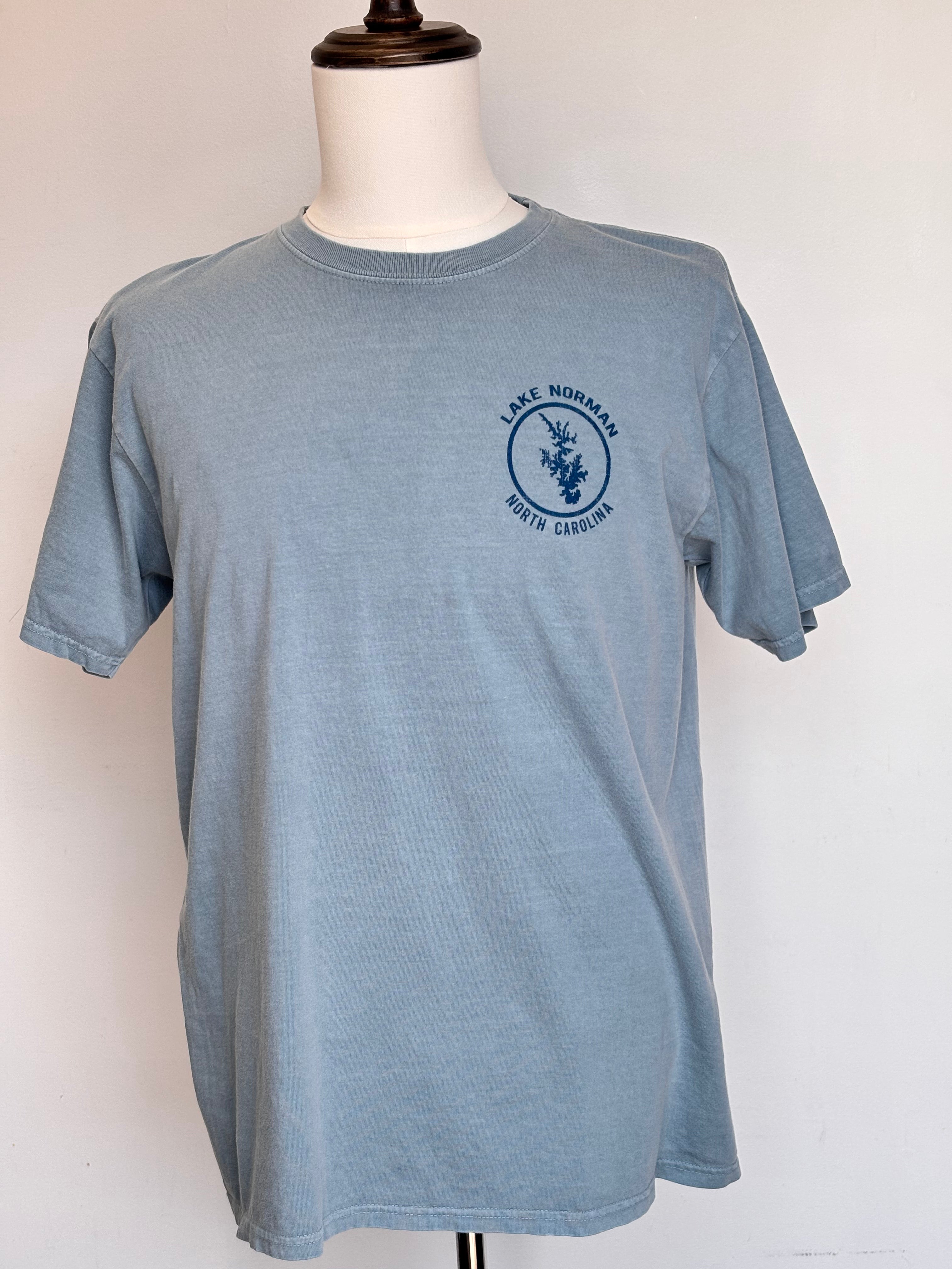 LKN MENS RINGSPUN TEE-DENIM-MED