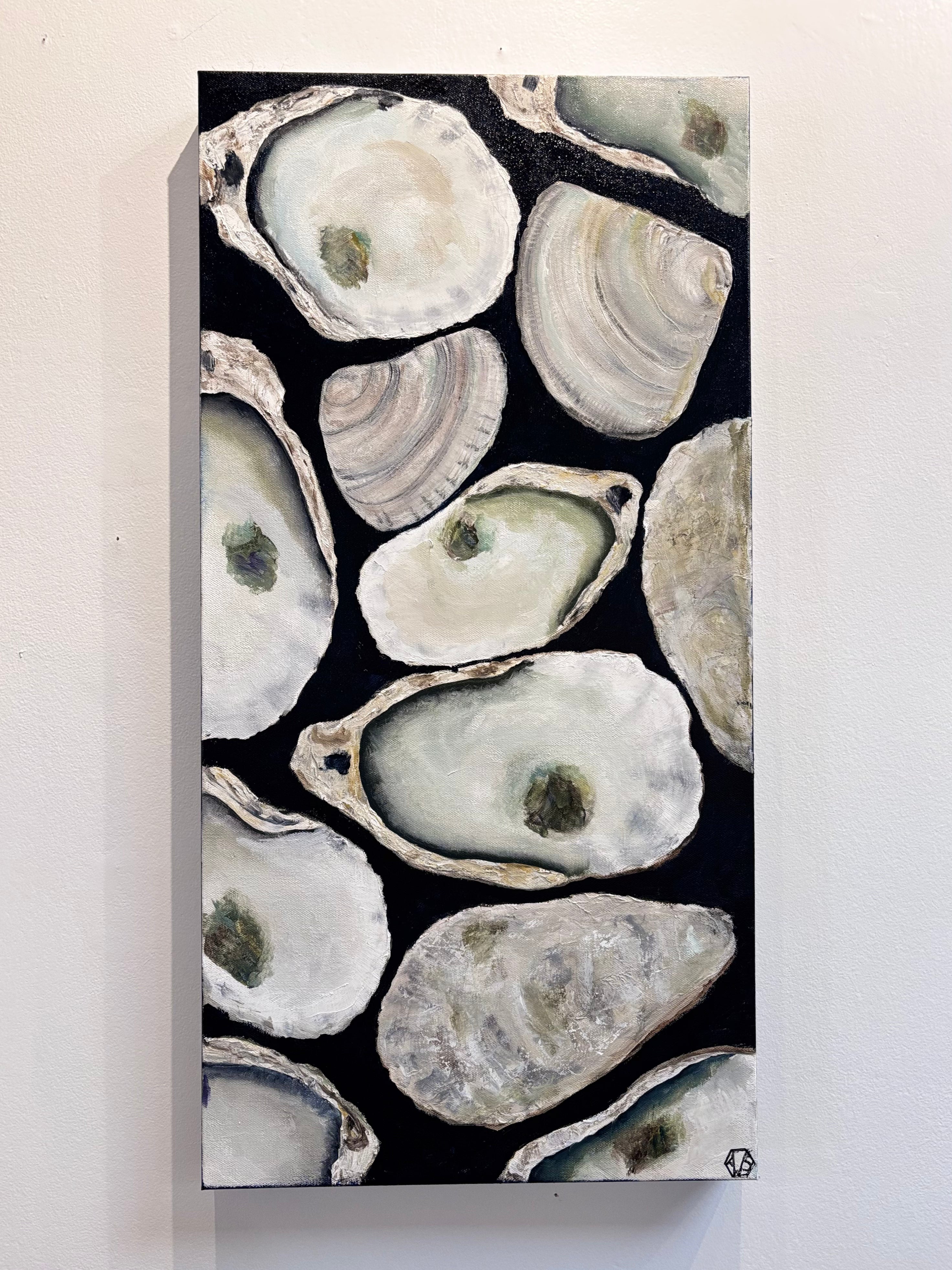 Dyptych Oyster 2 (15"x30") Oil