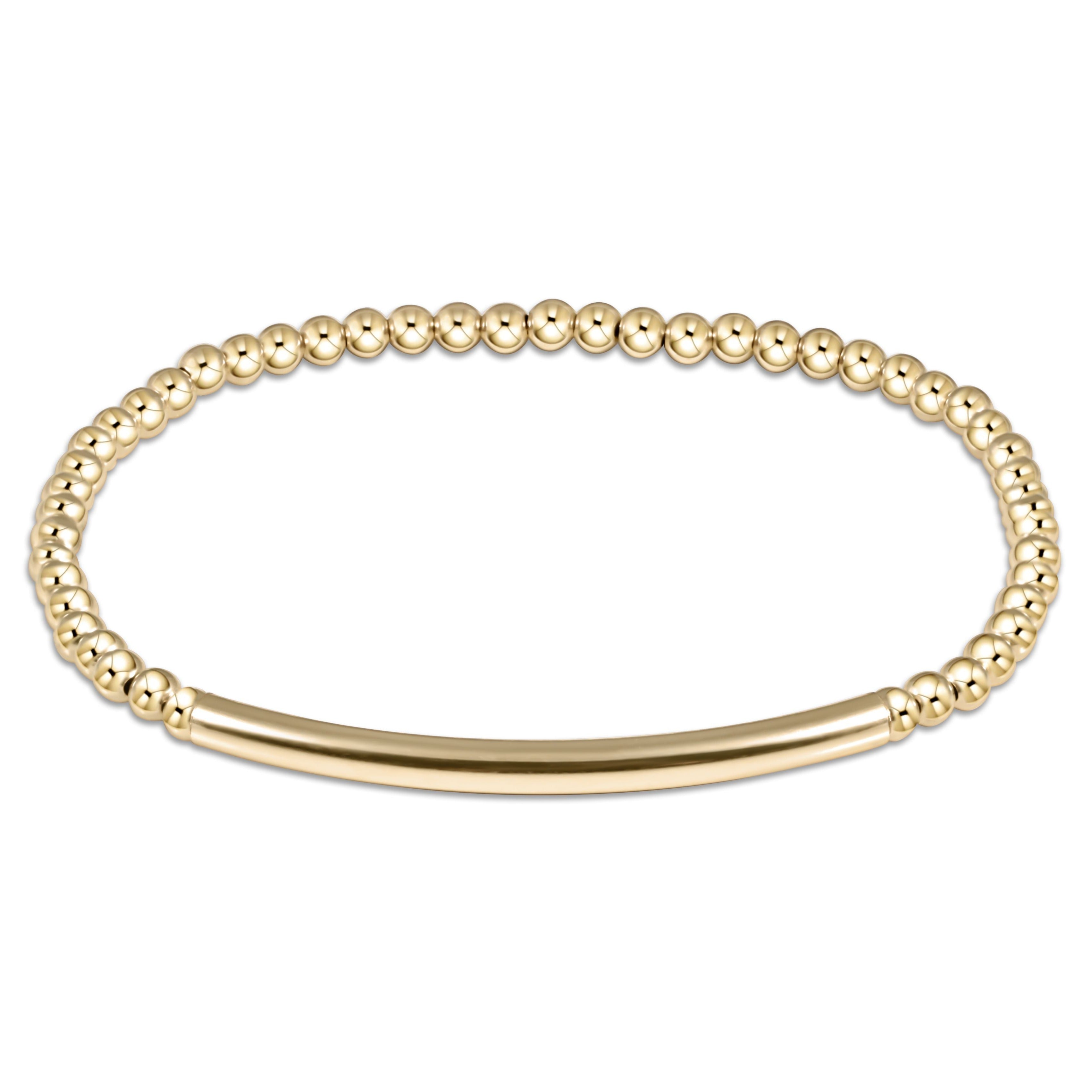 Extends - Classic Gold 3mm Bead Bracelet - Bliss Bar Smooth