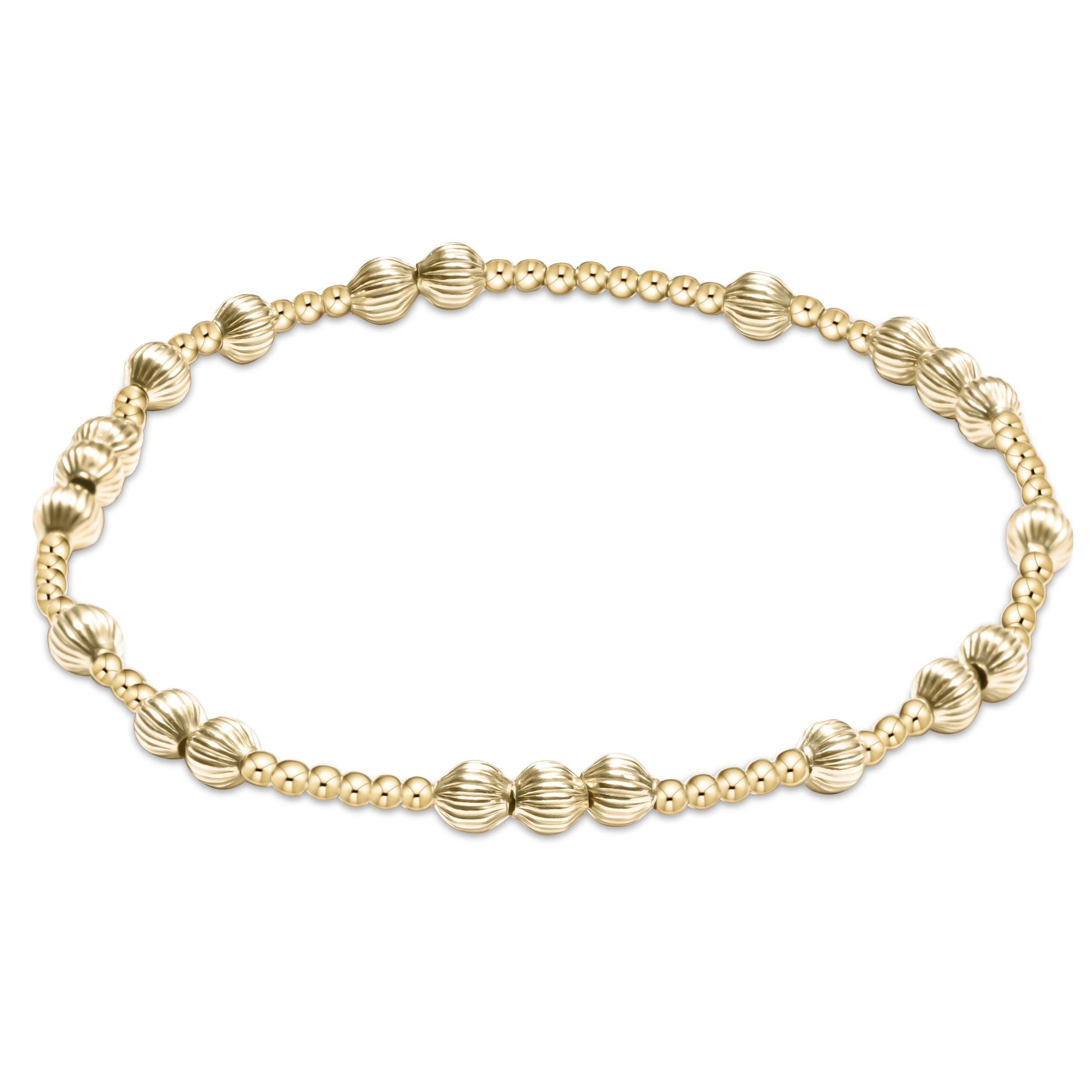 Hope unwritten Dignity 6mm Bead Bracelet - Gold