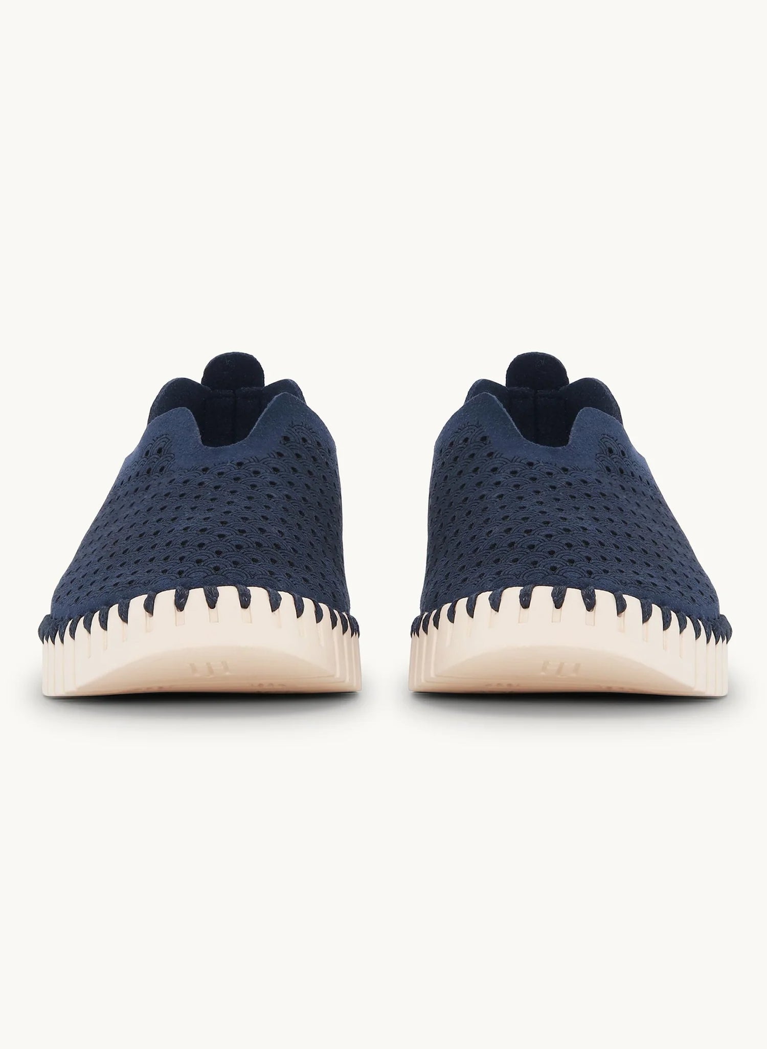 Tulip - Embroidery w/White Sole - Dark Indigo - Size 39