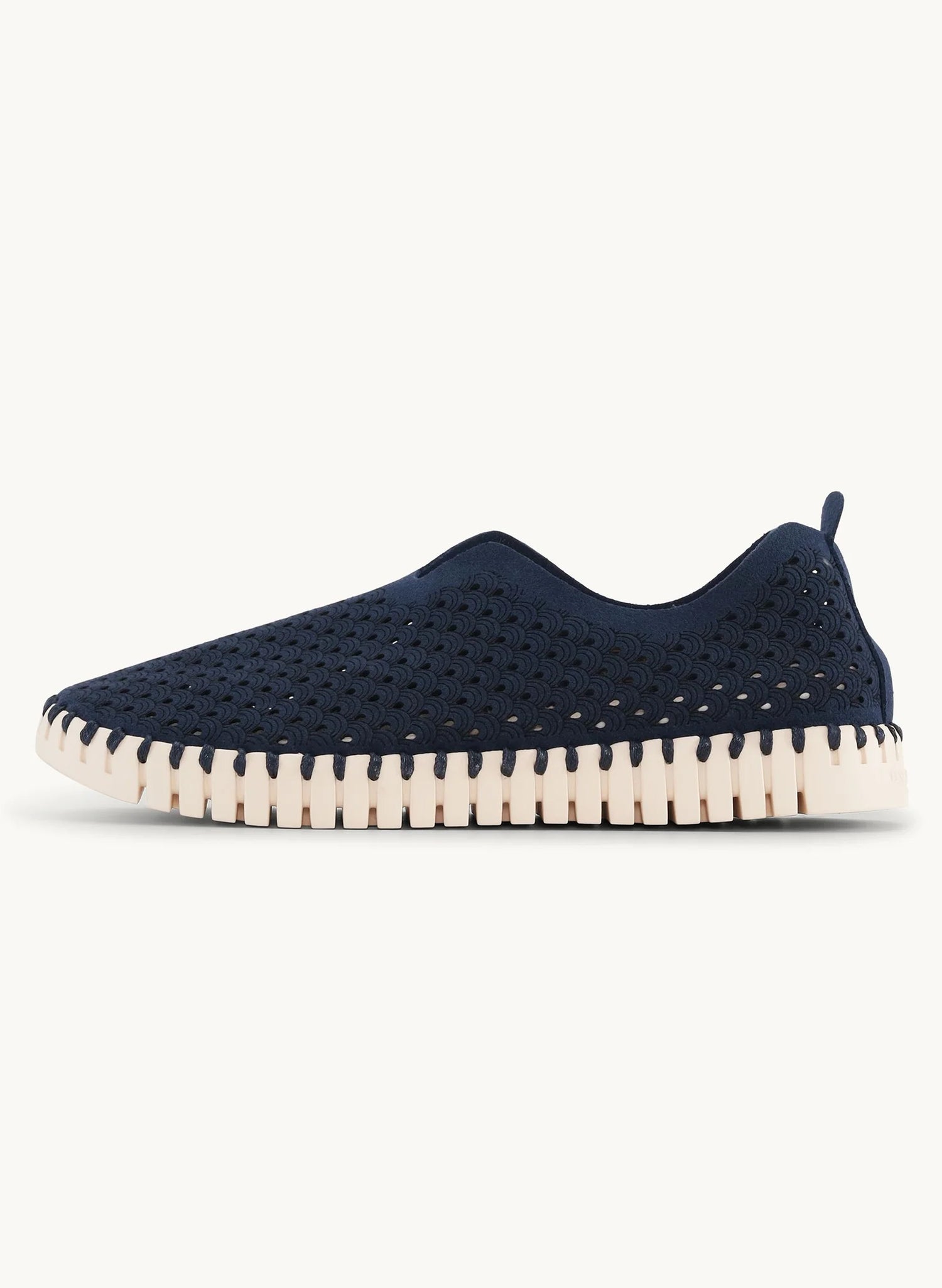 Tulip - Embroidery w/White Sole - Dark Indigo - Size 36