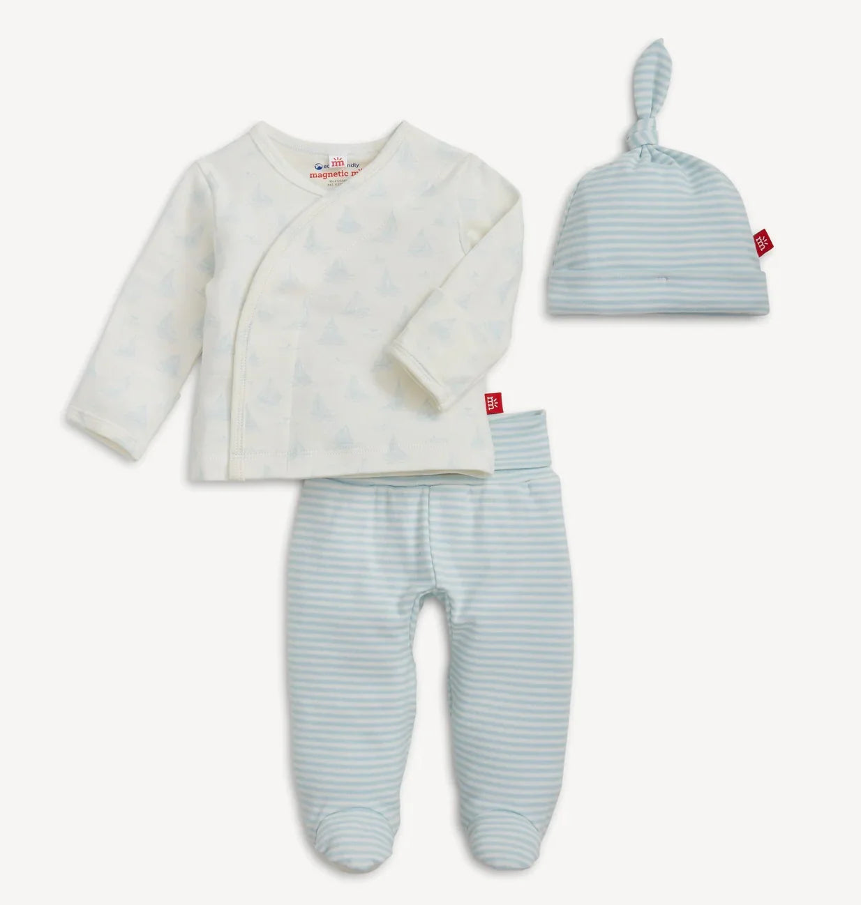 Tiny Tides Magnetic Kimono Set - Blue 0-3 Mos.