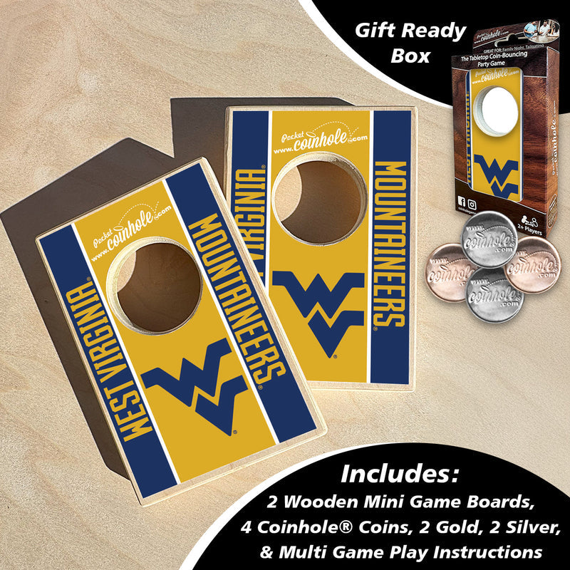 West Virginia University Coinhole Game Set