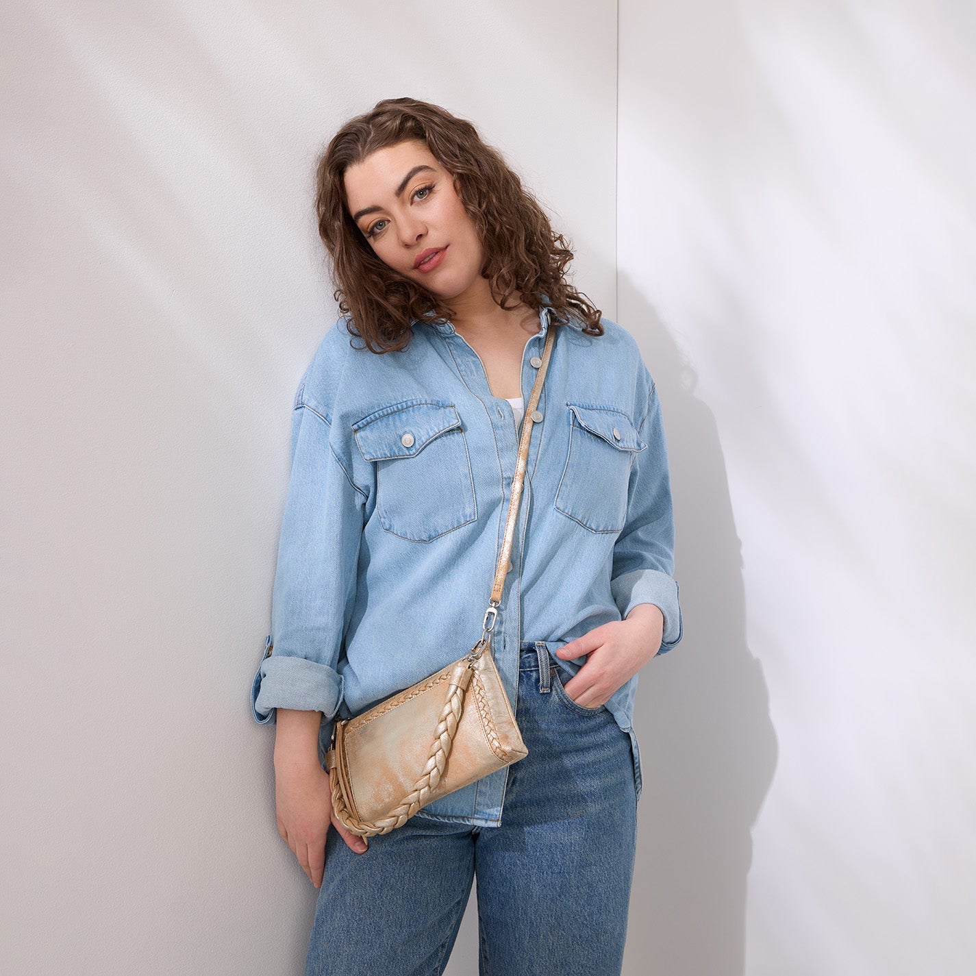 DARCY CROSSBODY PURSE-SADDLE STARDUST