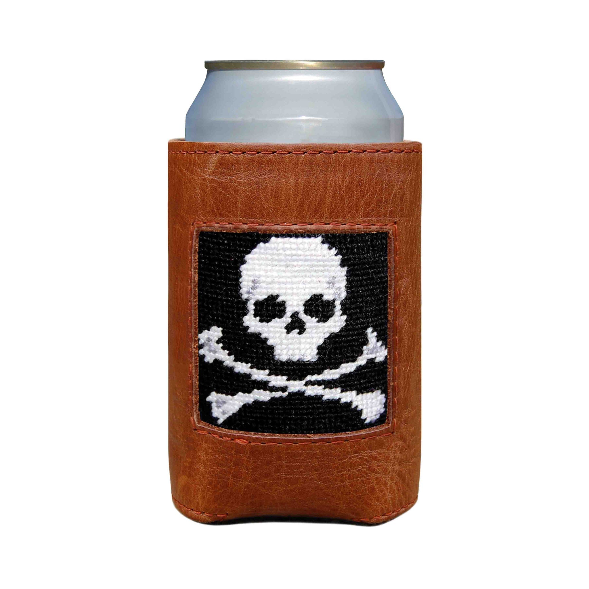Jolly Roger (Black) - Needlepoint Can Cooler