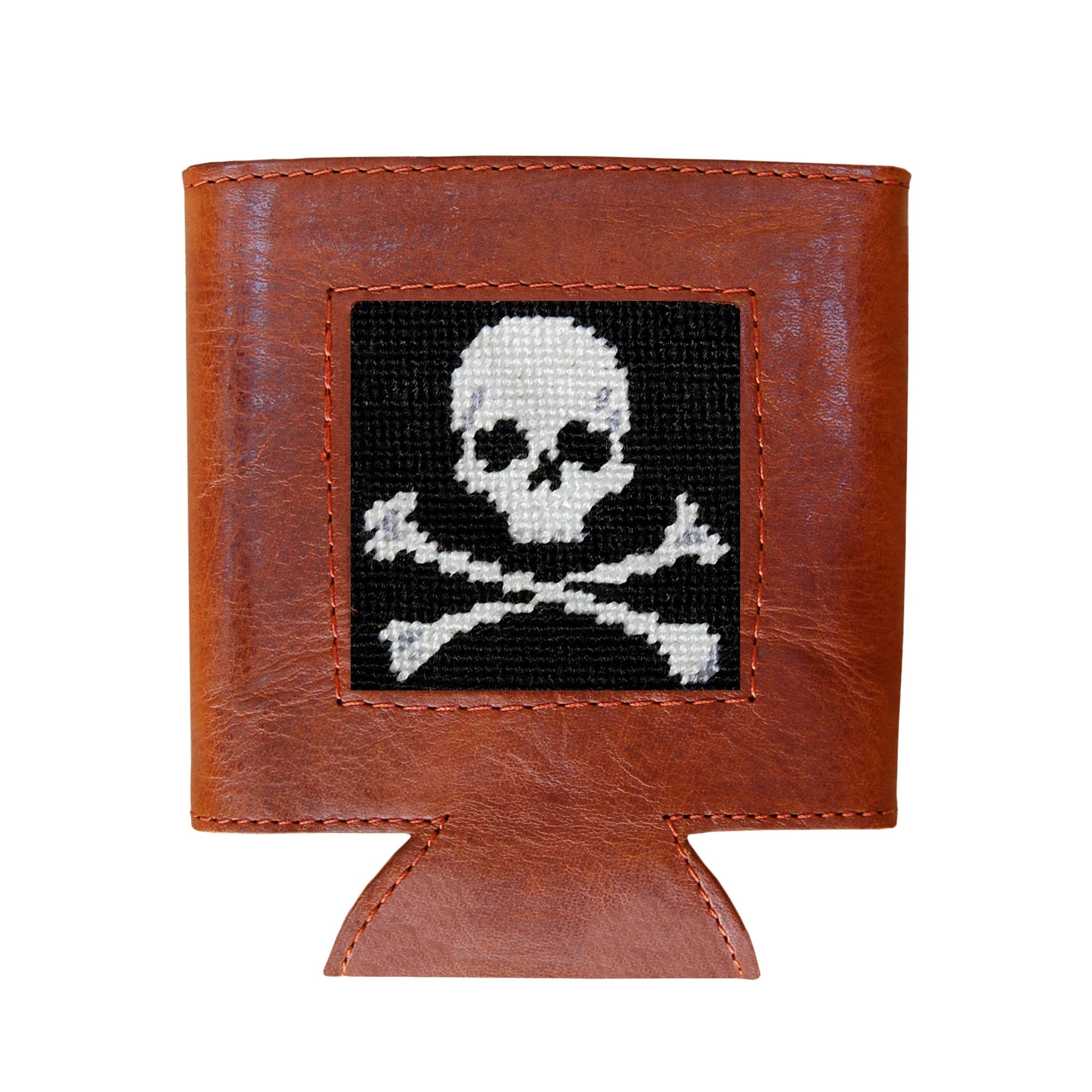 Jolly Roger (Black) - Needlepoint Can Cooler