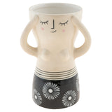Reyna Busty Lady Vase Ink Floral