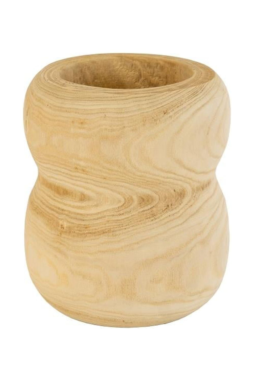 Hand Carved Wooden Hour Glass Planter