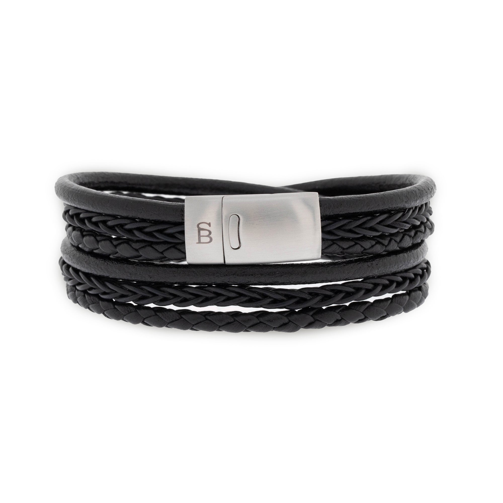 Leather Bracelet Bonacci - Black - Sm