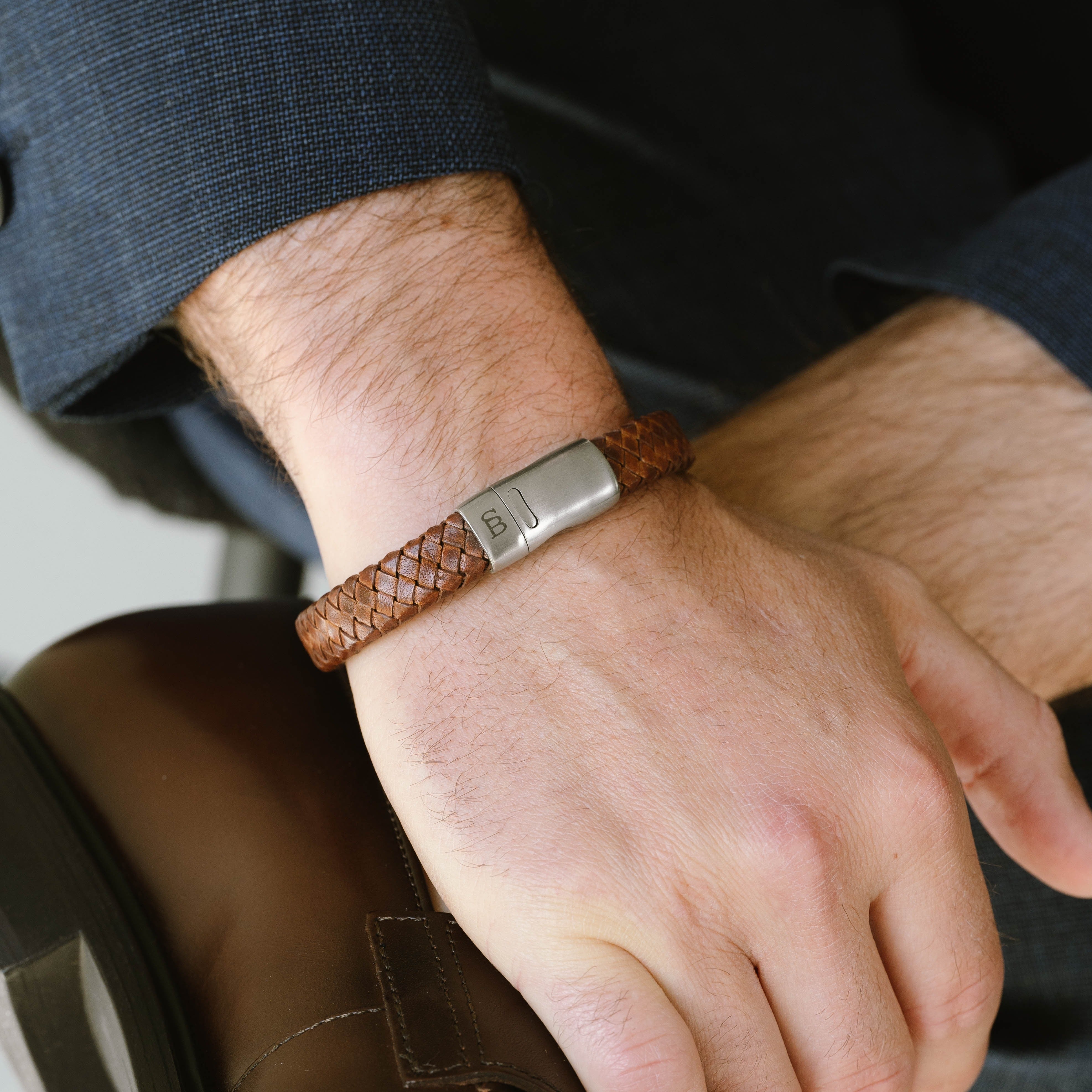 Leather Bracelet Cornall - Caramel - Sm