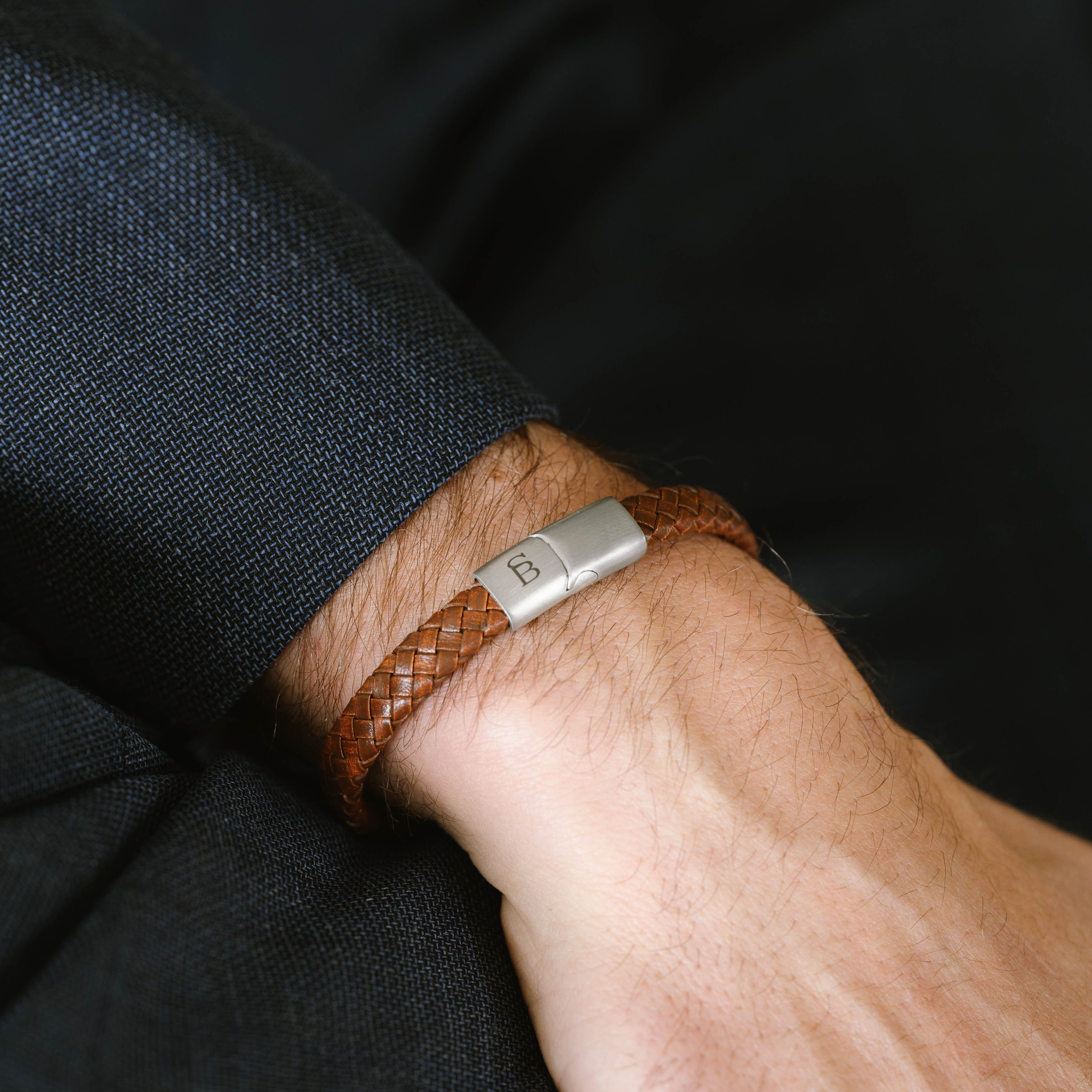 Leather Bracelet Riley - Caramel - Sm