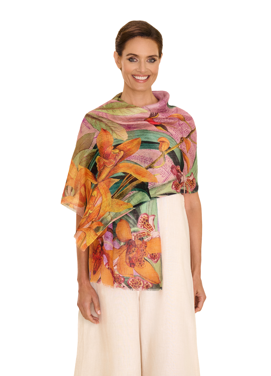 Botany Bliss Scarf - Lavender Tones