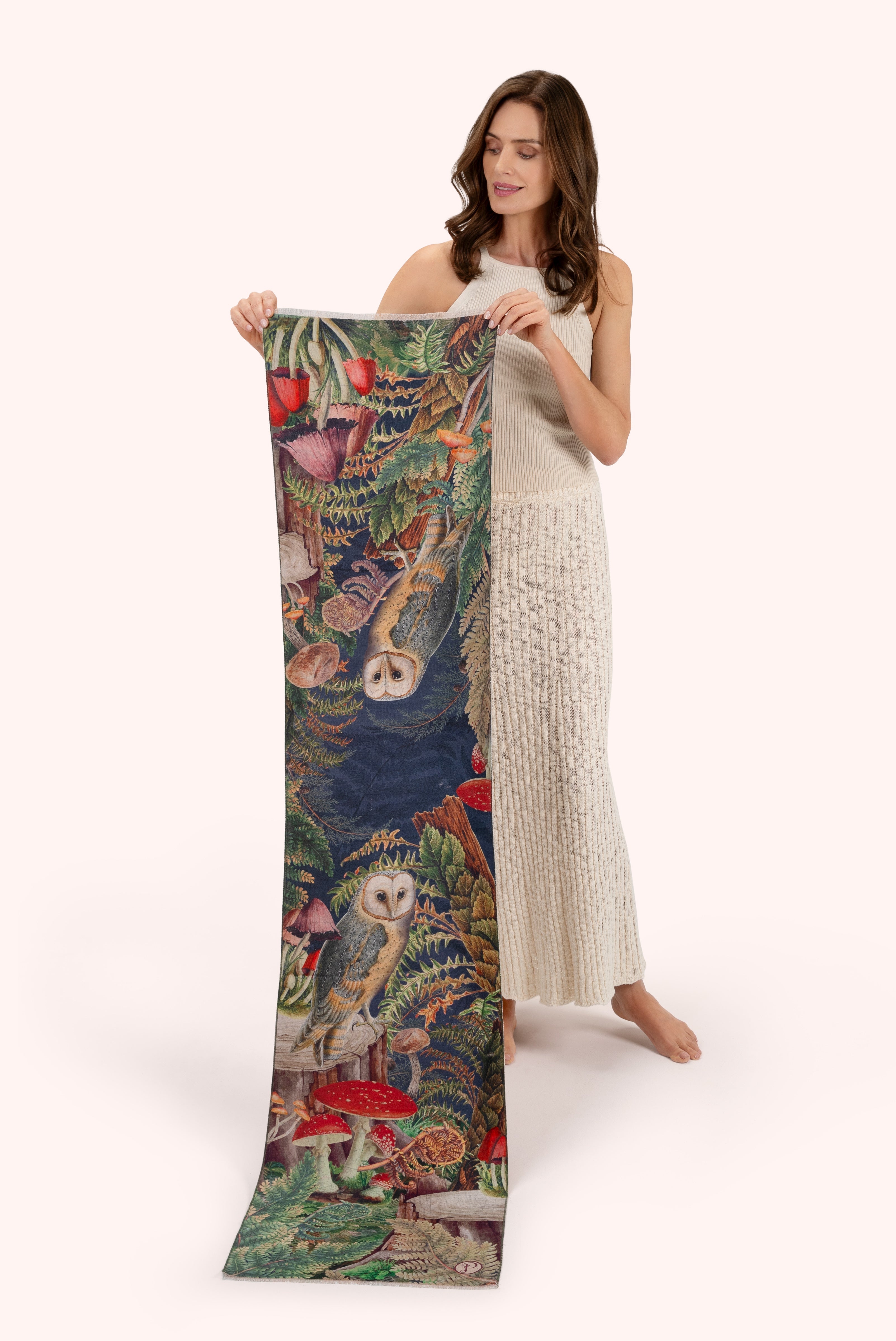 LUX SCARF WILD WOODLAND OWL