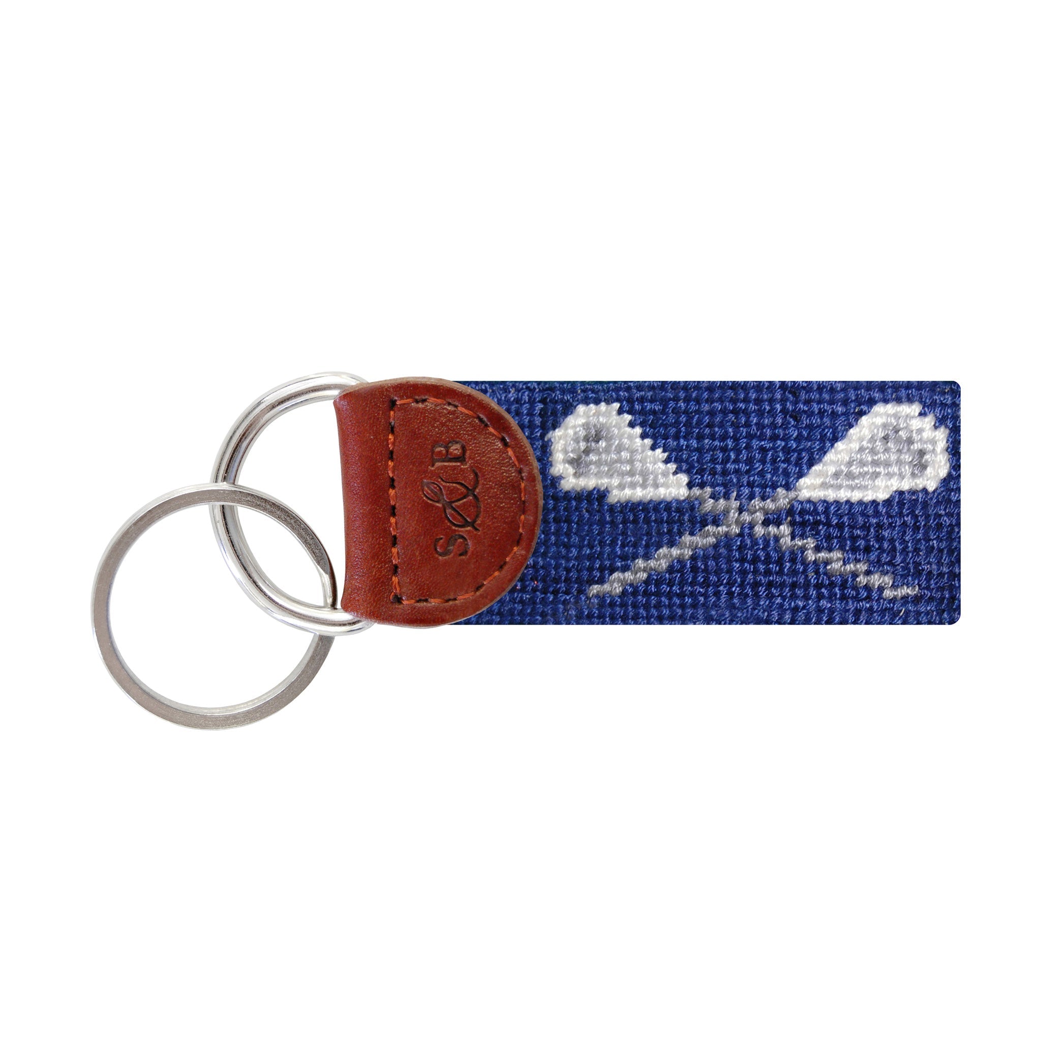 Lacrosse Needlepoint Key Fob
