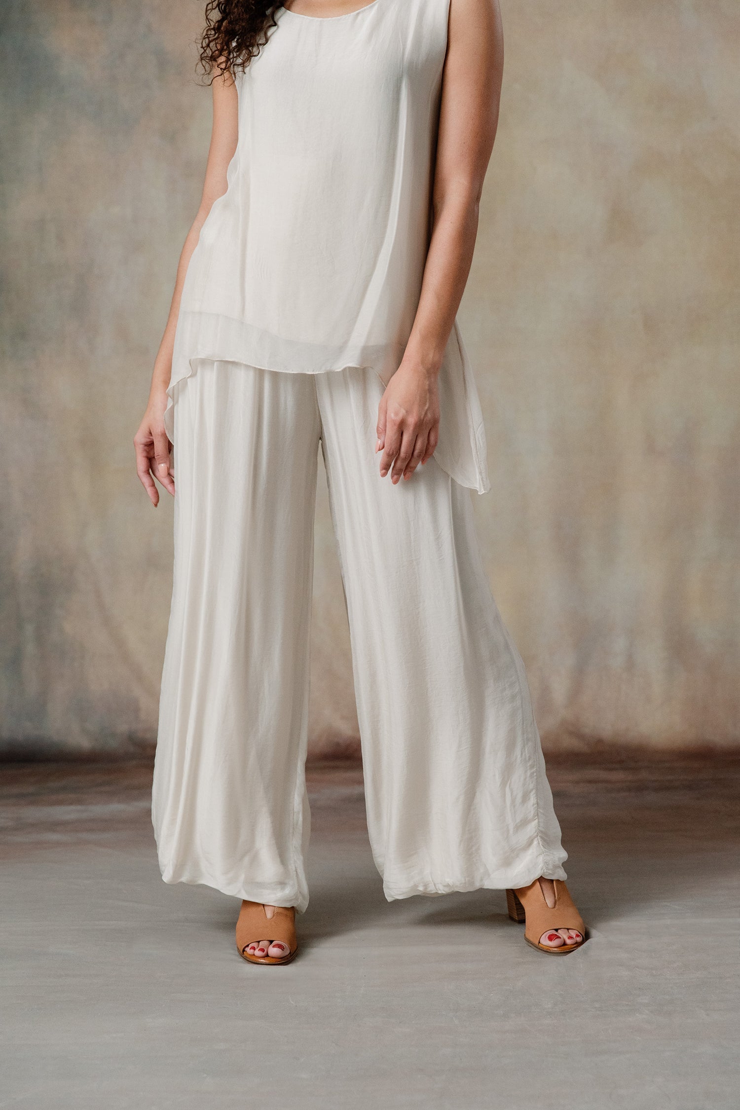 MADELYN SILK PANTS-SAGE-O/S