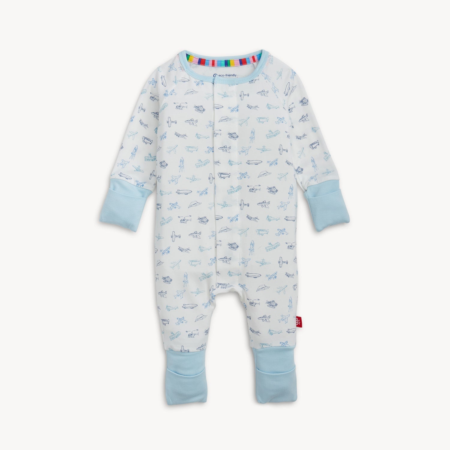 Just Plane Fun Modal Magnetic Convertible Coverall 3-6 Months