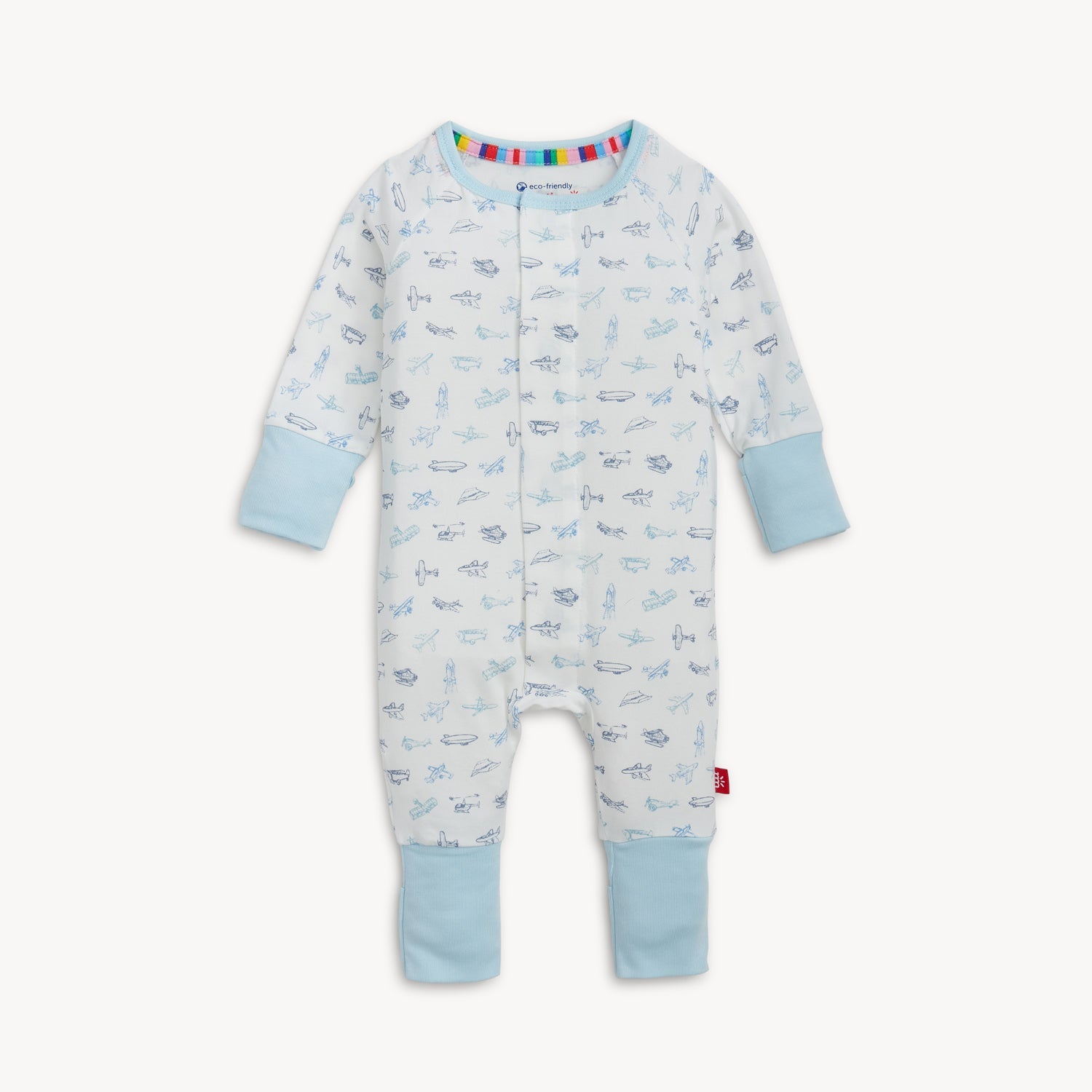 Just Plane Fun Modal Magnetic Convertible Coverall 3-6 Months